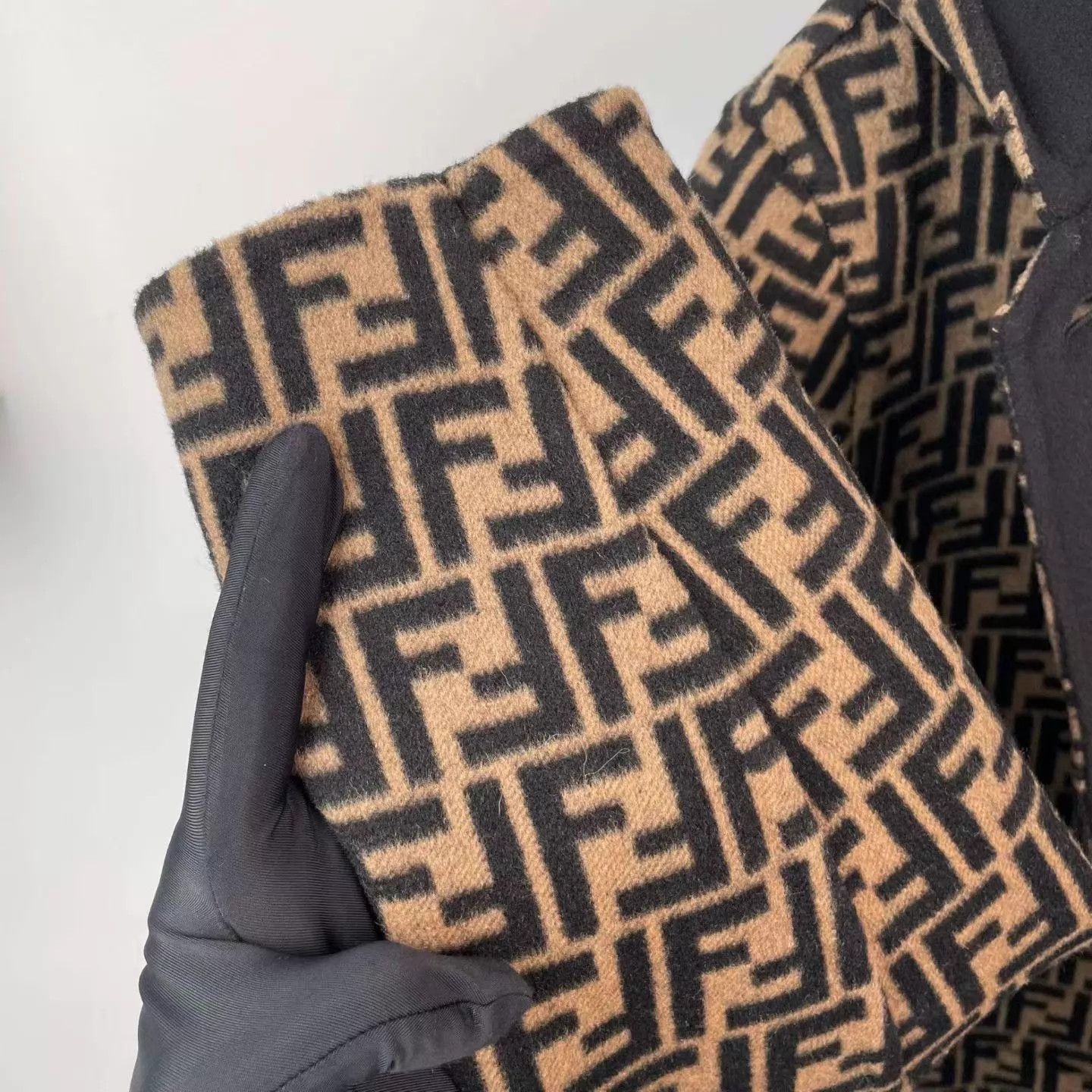 Fendi Fendi double-faced FF print wool coat 48 black Size US M / EU 48-50 / 2 - 6 Thumbnail