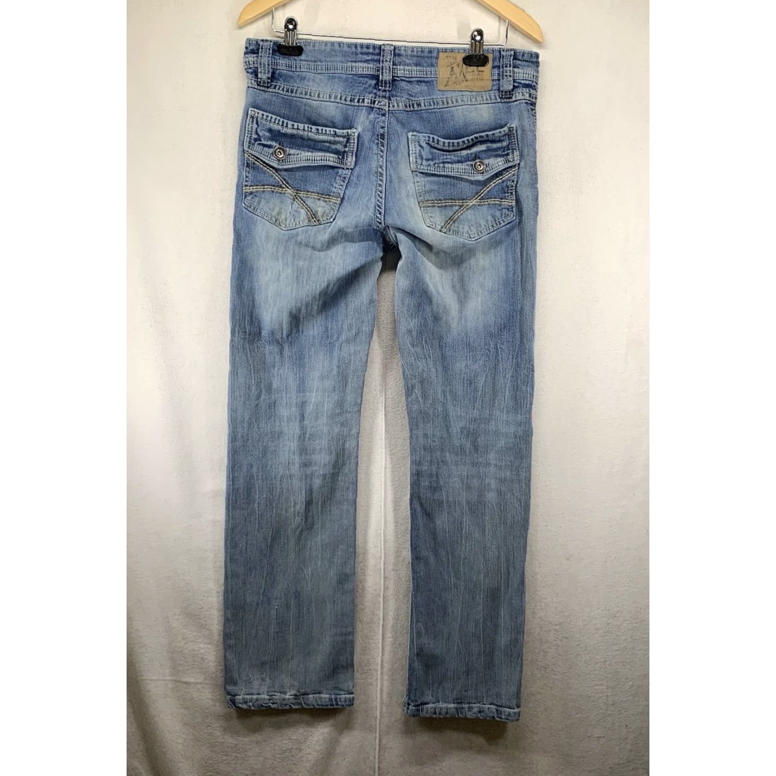Vintage VINTAGE Axel Men's Jeans Size 32 x 32 Slim Boot Denim Distressed Rock Grunge 90s Mens Size US 32 / EU 48 - 2 Thumbnail