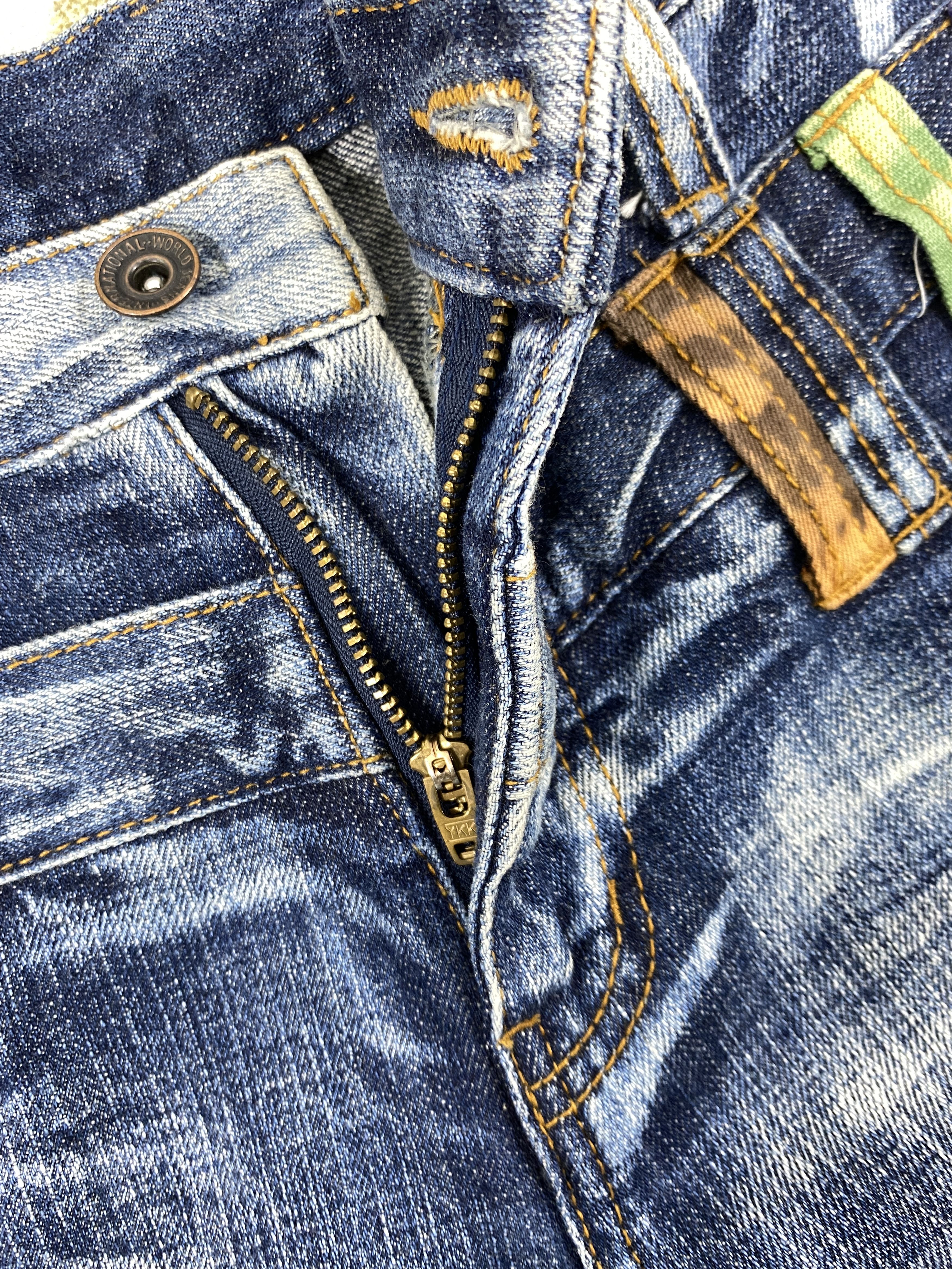 Japanese Brand Japanese Brand Double Waist Jeans 34x31.5 - JN044 Size US 34 / EU 50 - 6 Thumbnail