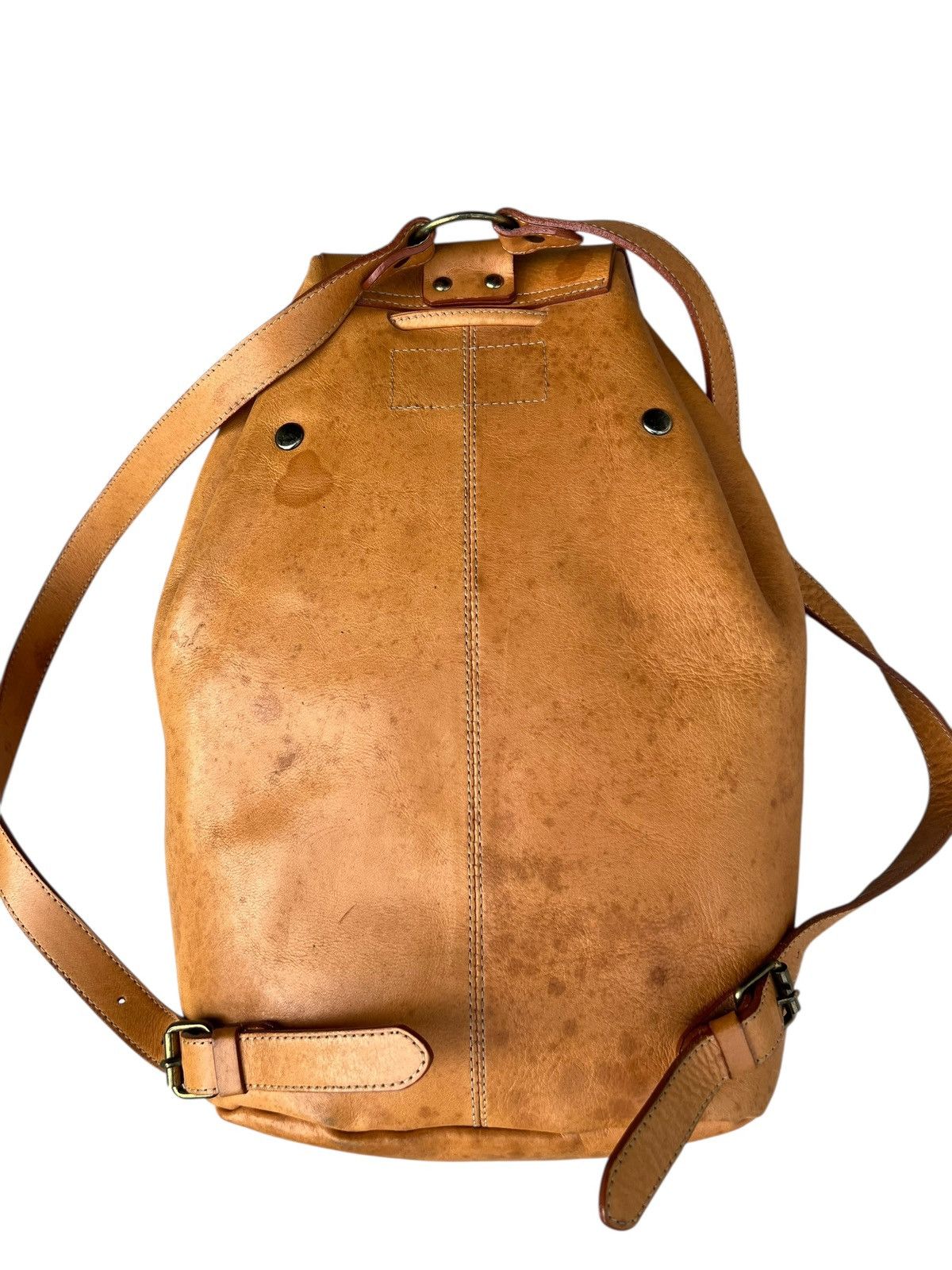 Leather Vintage Slipknot Project Japan Patina Leather Backpack Bag Size ONE SIZE - 10 Thumbnail