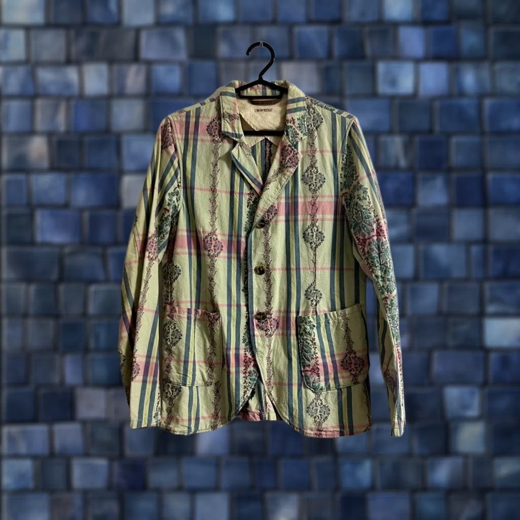 Kapital KAPITAL Check Tailored Jacket Green Ladies L Casual Patterned Jacket Size US L / EU 52-54 / 3 - 1 Thumbnail