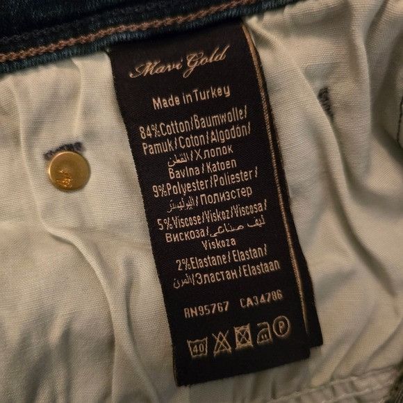 Mavi Mavi‎ Gold Molly Jeans Womens 32 x 32 Dark Rinse Flare Leg N Size 32" / US 10 / IT 46 - 5 Thumbnail