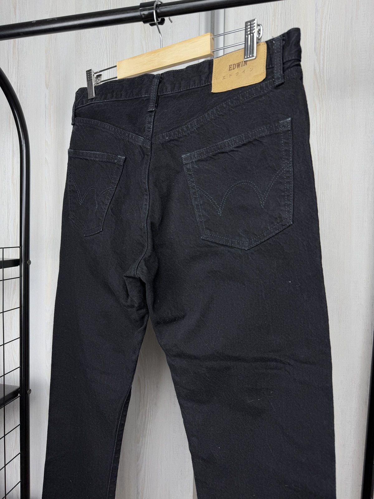Edwin Edwin made in Japan slim tapered black selvedge denim jeans Size US 32 / EU 48 - 4 Thumbnail