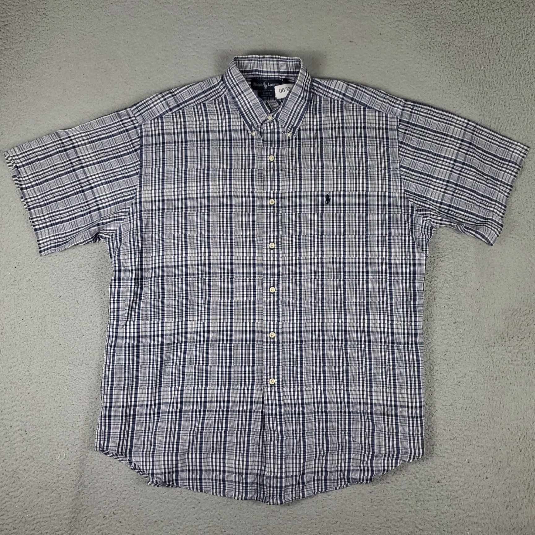 Ralph Lauren Ralph Lauren Shirt Men Large Blue Plaid Button-Up Short Sleeve Casual Classic Polo Style 90s? Size US L / EU 52-54 / 3 - 3 Thumbnail