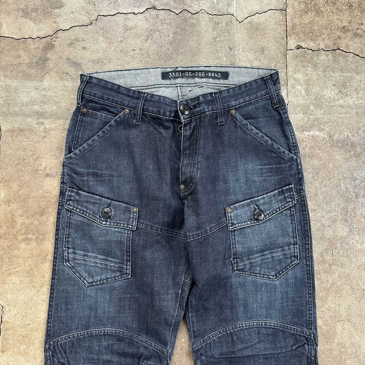 G-Star × Vintage Vintage G-Star Raw Dart RT Cargo Baggy Fit Knee Denim Size US 34 / EU 50 - 4 Thumbnail