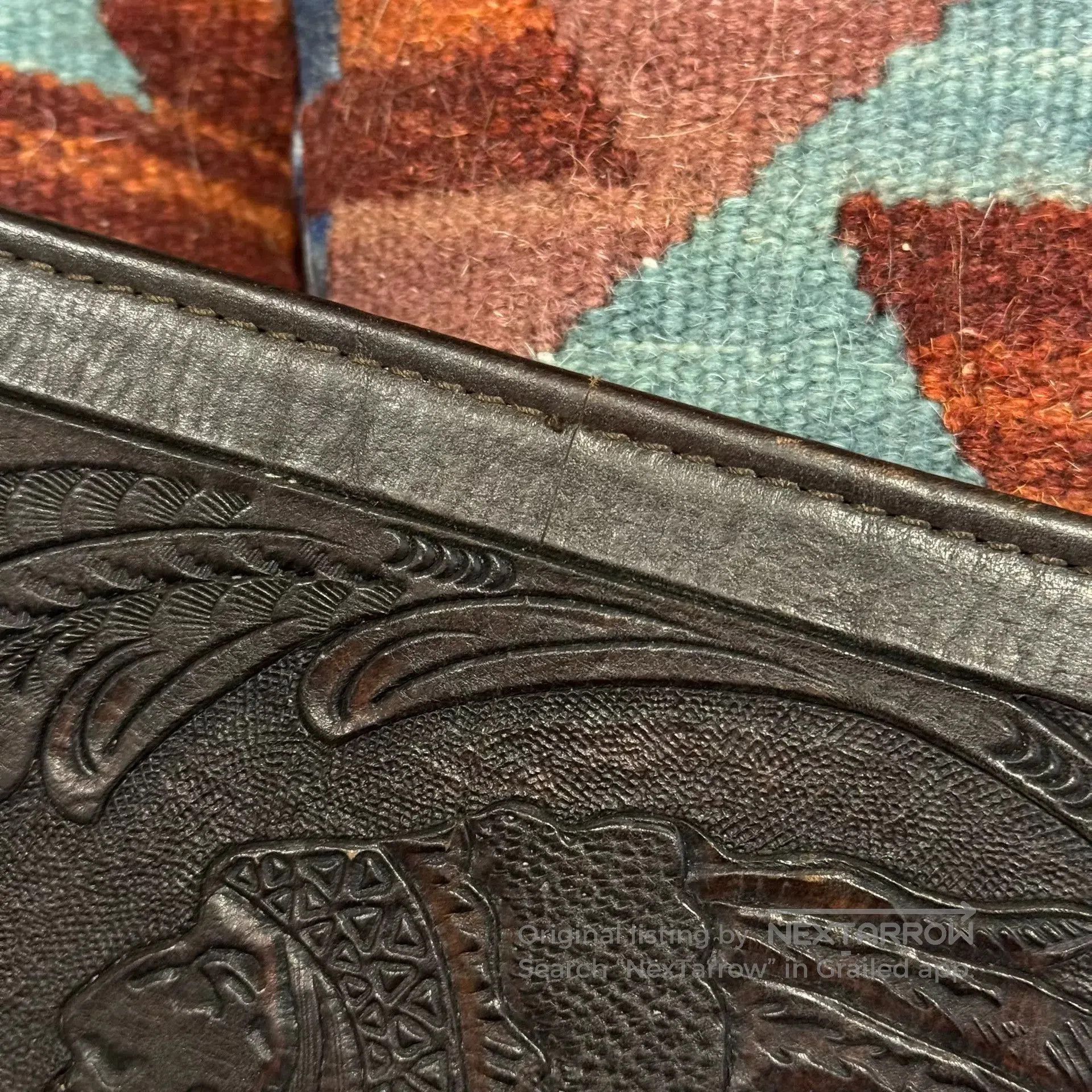 RRL Ralph Lauren RRL Indian Chief Carving Briefcase. Size ONE SIZE - 3 Thumbnail