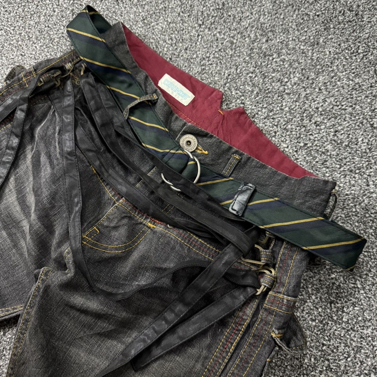 If Six Was Nine 🔥🔥🇯🇵 Vintage 90s Japanese LGB Bondage Strap Lace Denim Size US 31 - 3 Thumbnail