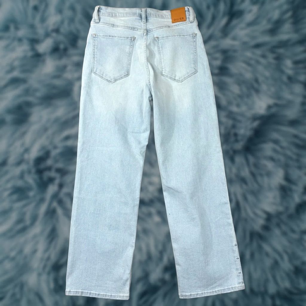 Vintage DU/ER Jeans Wide-Leg High Rise 27x28 Light Wash Blue 27 27in 5-Pocket Denim Regular Womens Size 27" / US 4 / IT 40 - 1 Thumbnail