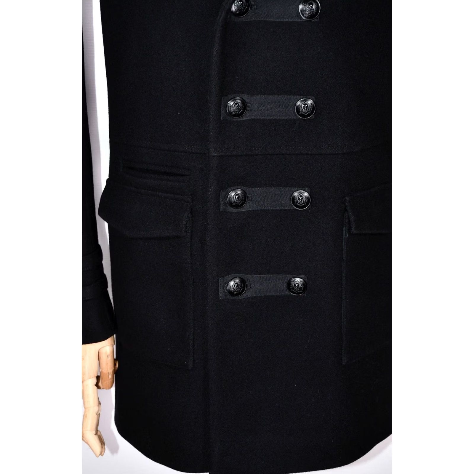 The Kooples The Kooples Coat Mens M Wool Black Overcoat Classic Size M Button Coat Winter Vintage: No Size US M / EU 48-50 / 2 - 6 Thumbnail