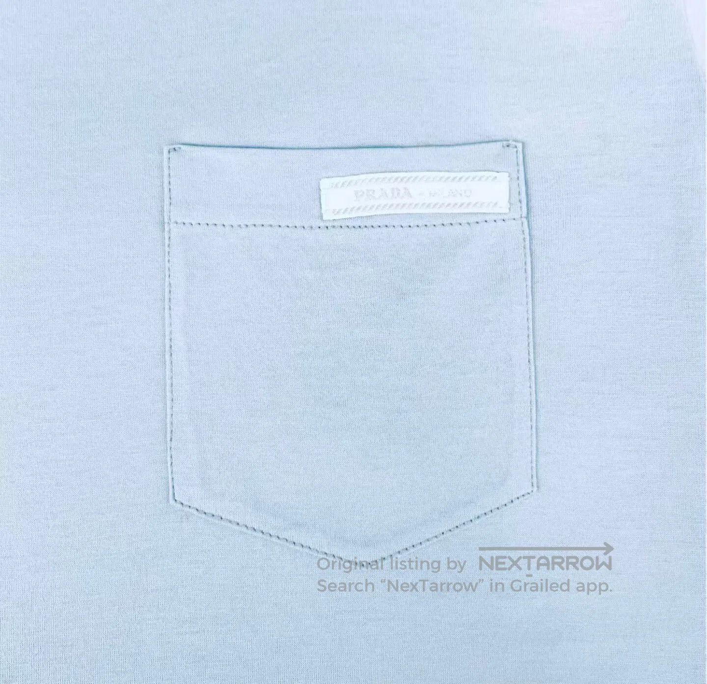 Prada Prada Light Blue Stripe Logo Short Sleeve. Size US M / EU 48-50 / 2 - 4 Thumbnail