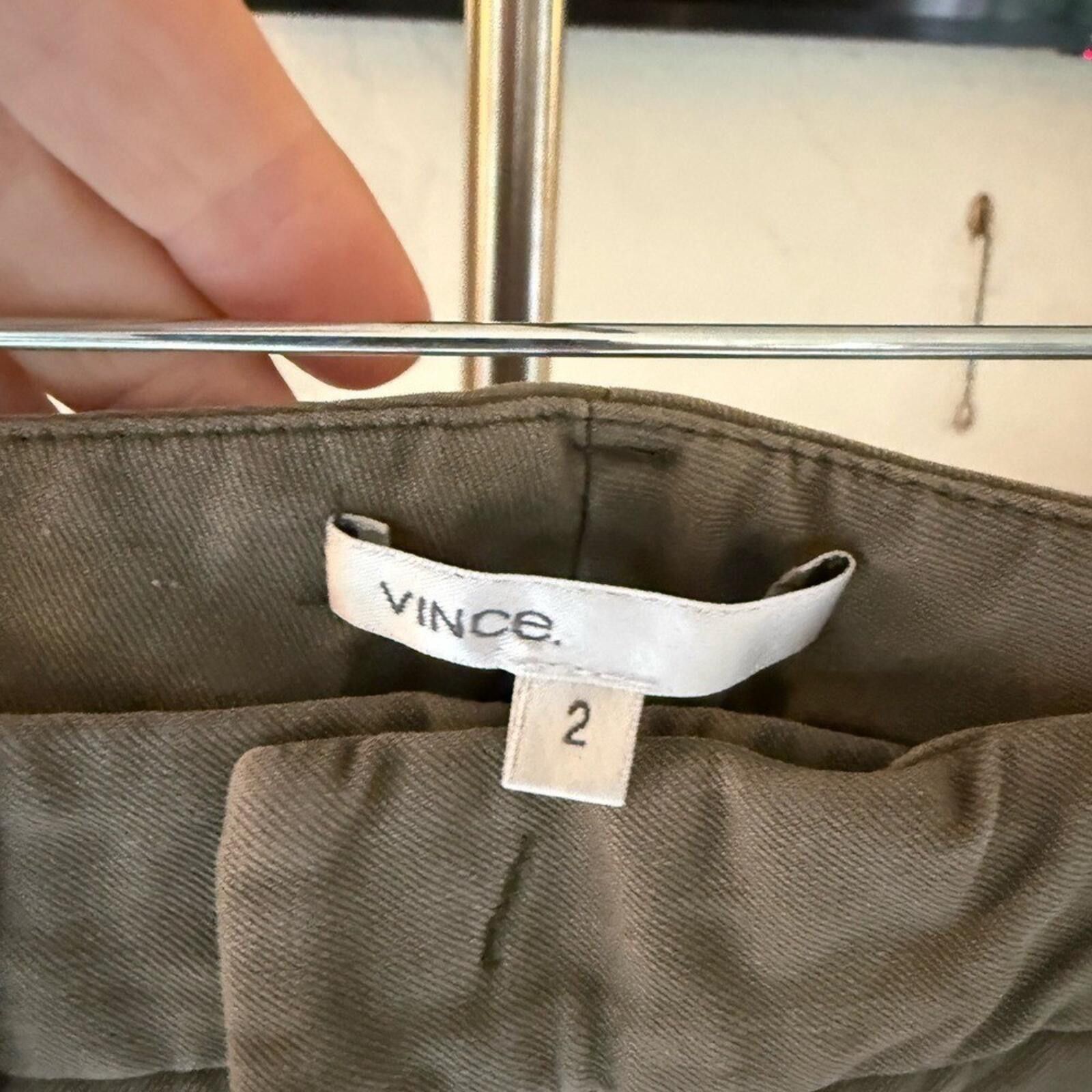 Vince Vince Olive Green Skinny Pants 2 Khaki Equestrian Zip Ankle Size 26" / US 2 / IT 38 - 4 Thumbnail