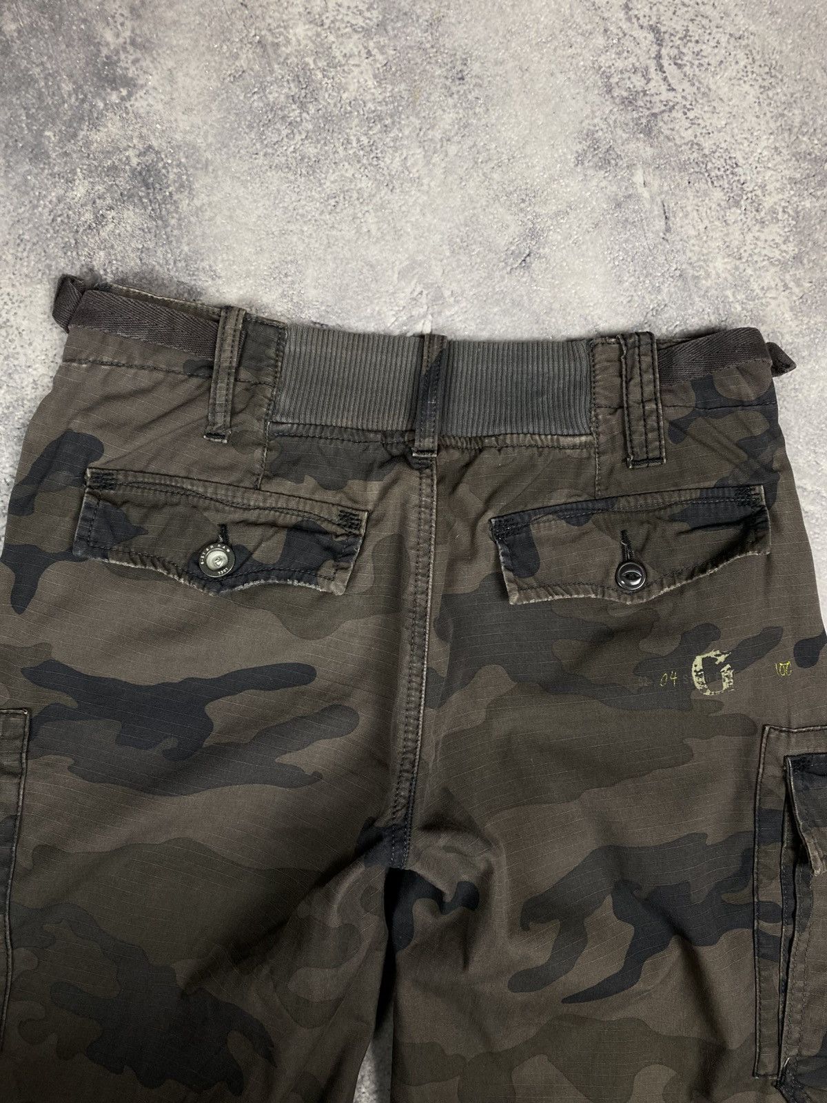 G-Star G Star Raw Danbury Field Cargo Pants Camo Army Bootcut Size 28" / US 6 / IT 42 - 13 Thumbnail