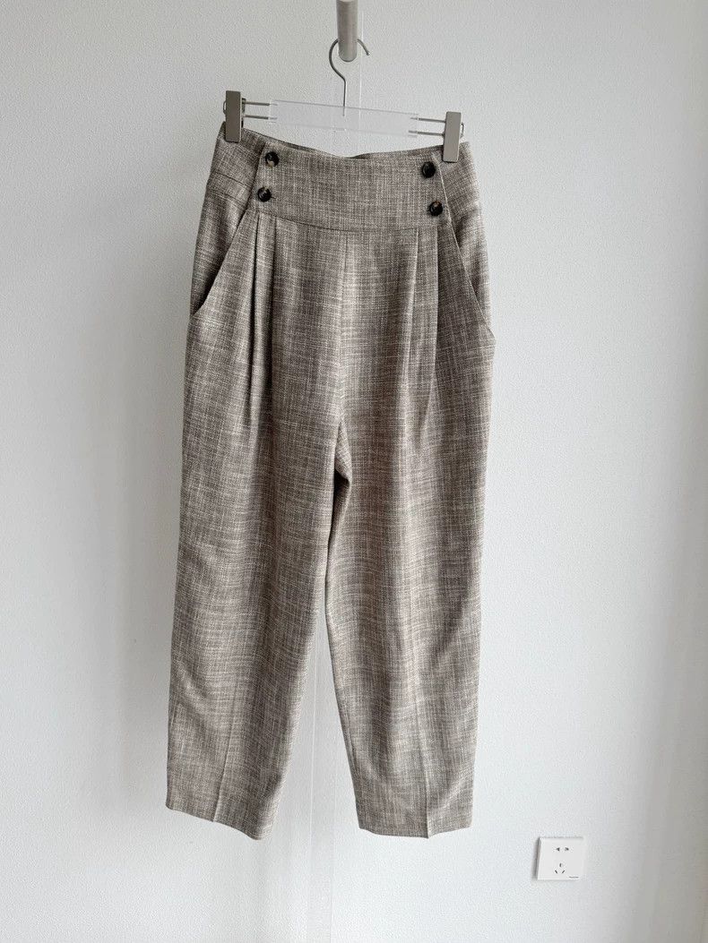 Loro Piana Loro Piana Oat gray wool trousers, high waist design, two Size 26" / US 2 / IT 38 - 3 Thumbnail