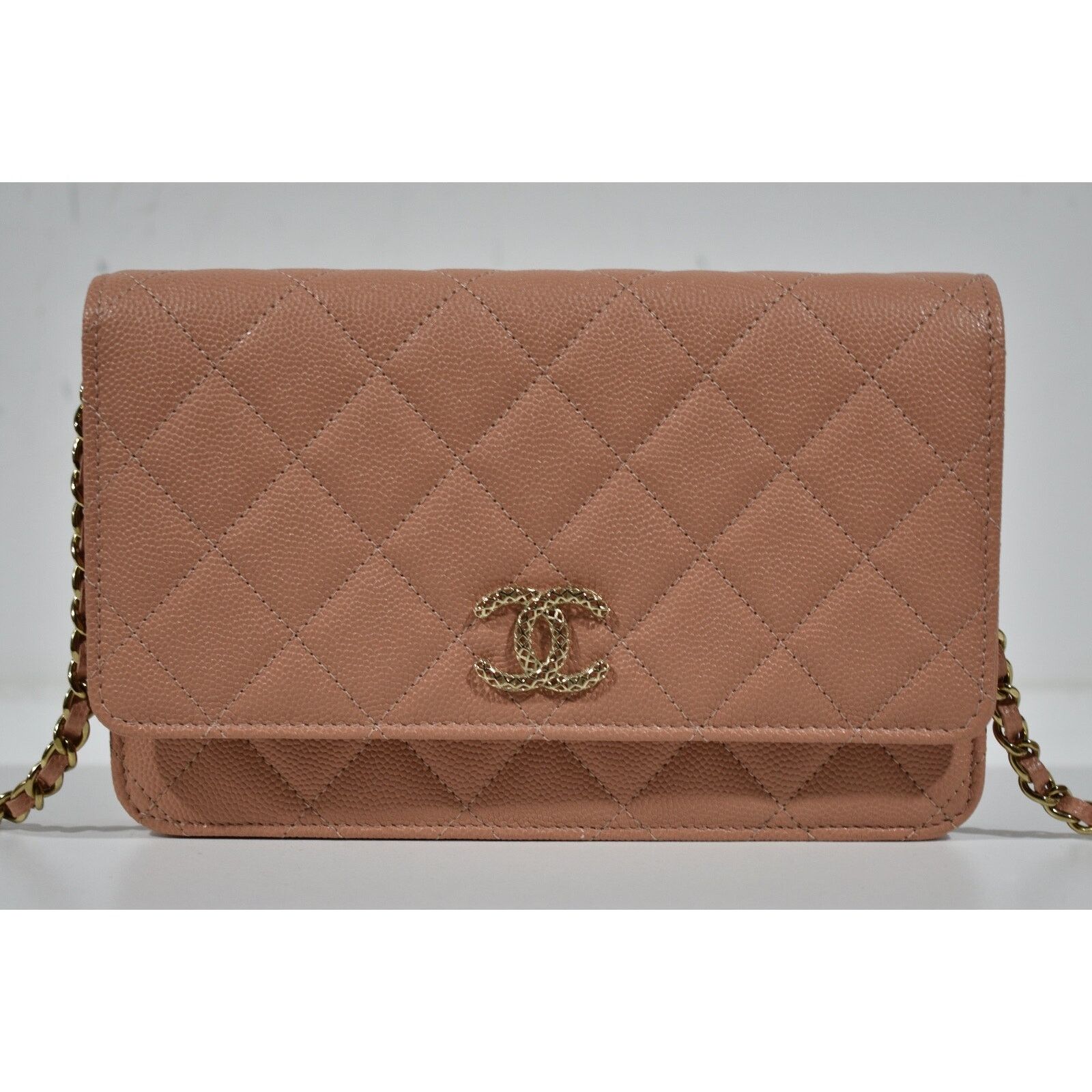 Chanel Chanel Wallet Chain WOC Gold CC Logo Shoulder Crossbody Bag Size ONE SIZE - 9 Thumbnail