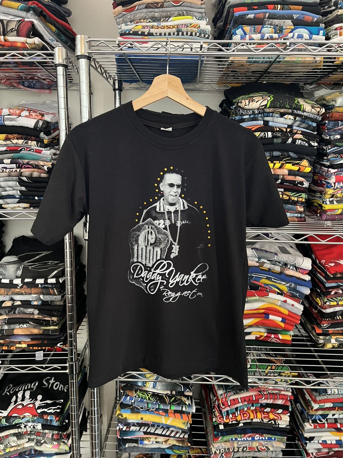 Rap Tees 2000s Daddy Yankee Reggaeton Rhinestones Band Bootleg Size US S / EU 44-46 / 1 - 1 Thumbnail