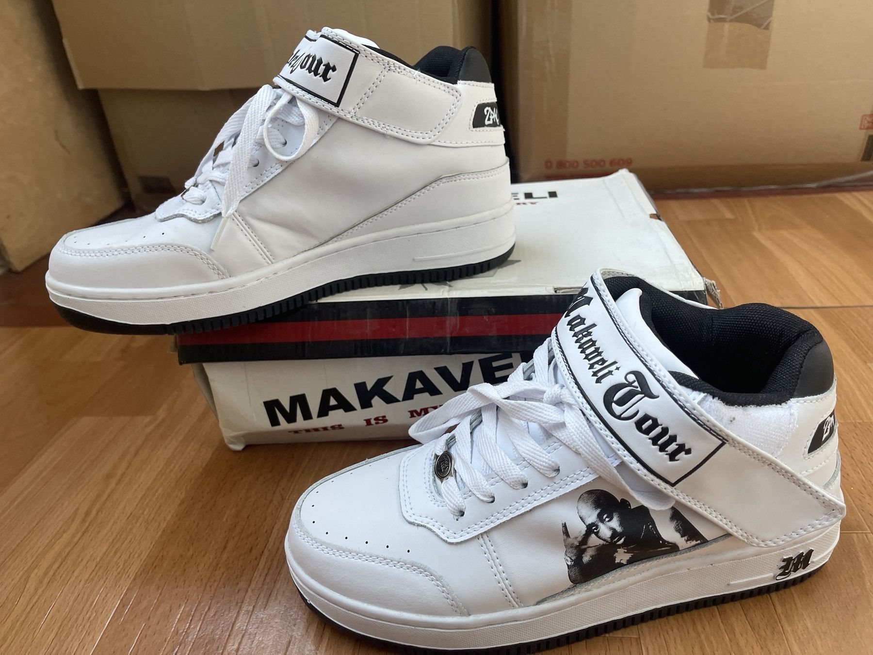 Makaveli MAKAVELI Branded sneakers, 2Pac shoes, Hi Top vintage US 9 Size US 9 / EU 42 - 3 Thumbnail