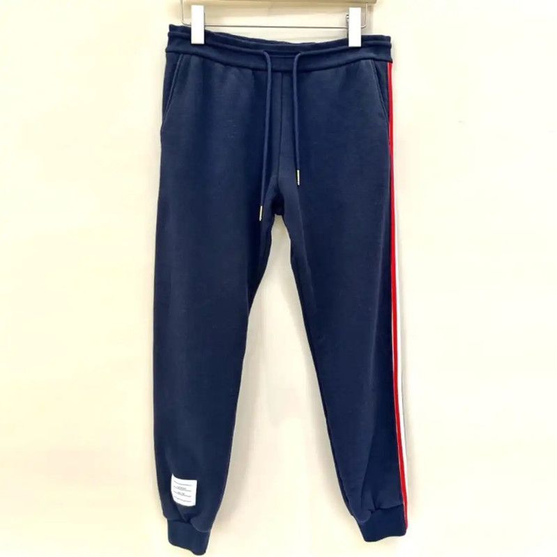 Thom Browne Thom Browne Navy Striped Cotton Lounge Pants 0089 Size 27" / US 4 / IT 40 - 1 Thumbnail