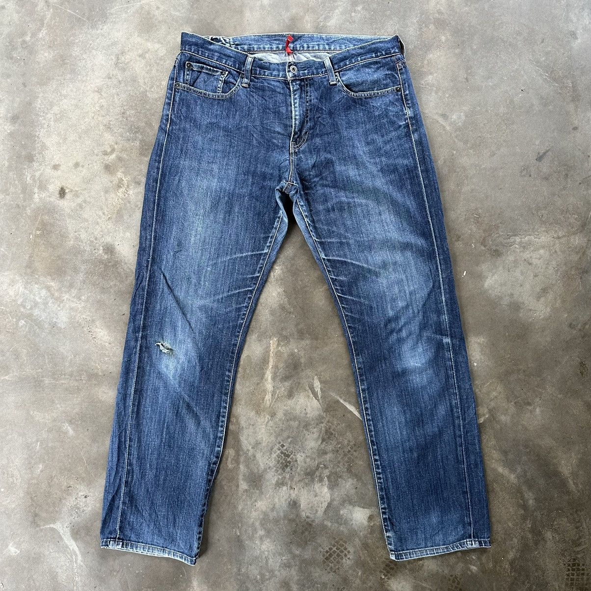 W35 Vintage Japanese Distressed Faded Denim Jean Pant