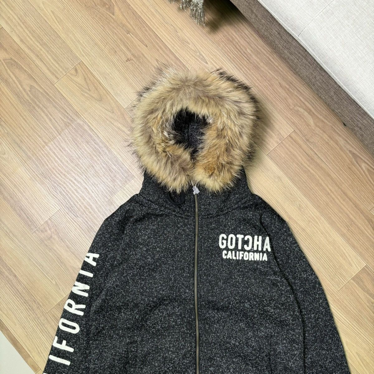 Gotcha × If Six Was Nine × Le Grande Bleu (L.G.B.) Vintage Gotcha California Fur hoodie ifsixwasnine LGB style Size US L / EU 52-54 / 3 - 6 Thumbnail