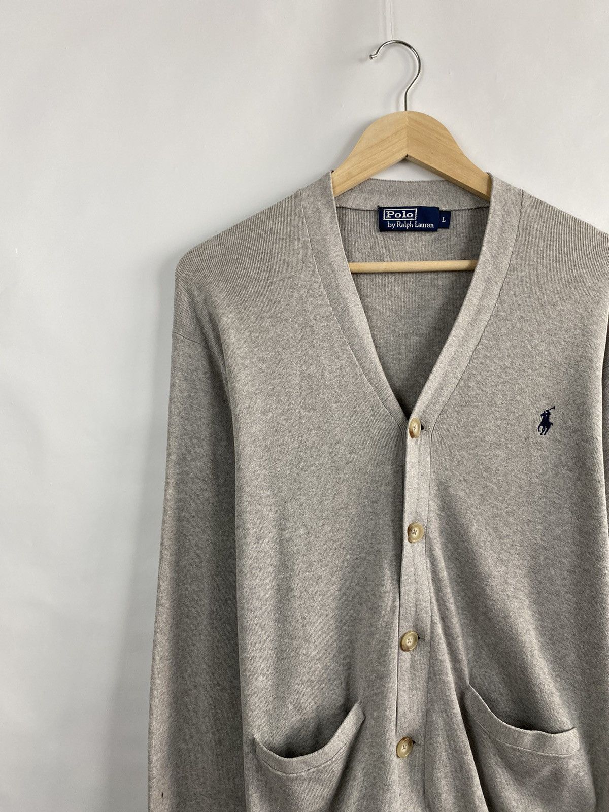 Polo Ralph Lauren Vintage 90s Ralph Lauren Knitted Cardigan Sweater rare retro Size US L / EU 52-54 / 3 - 3 Thumbnail