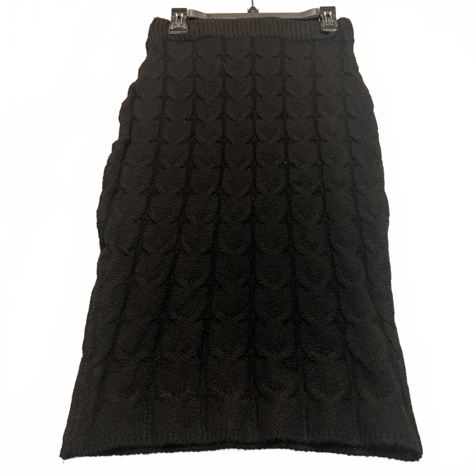 Other Black Cable Knit Two-Piece Sweater Set with Skirt Size ONE SIZE - 3 Thumbnail