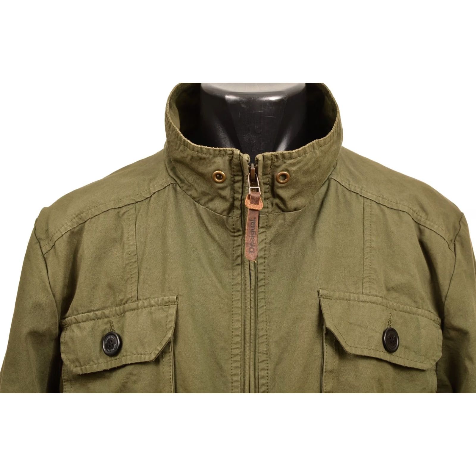 Desigual Desigual Be Different Khaki Army Military Jacket XL Men Size XL Green Military Jacket Mens Size US XL / EU 56 / 4 - 2 Thumbnail