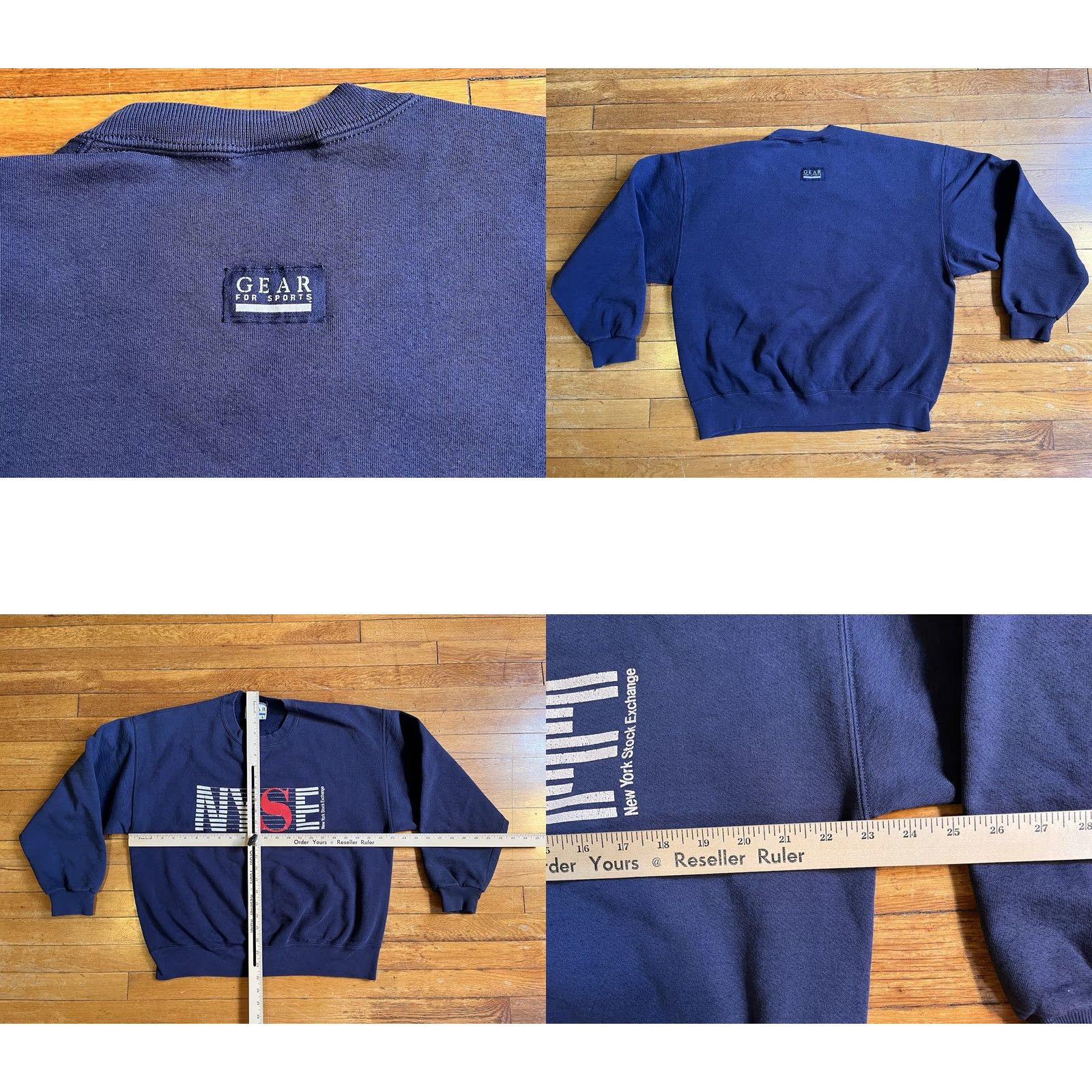 Vintage VINTAGE NYSE New York Stock Exchange Sweatshirt Men’s L Navy Blue 90s Gear for Sports Graphic Print Pullover Size US L / EU 52-54 / 3 - 8 Thumbnail
