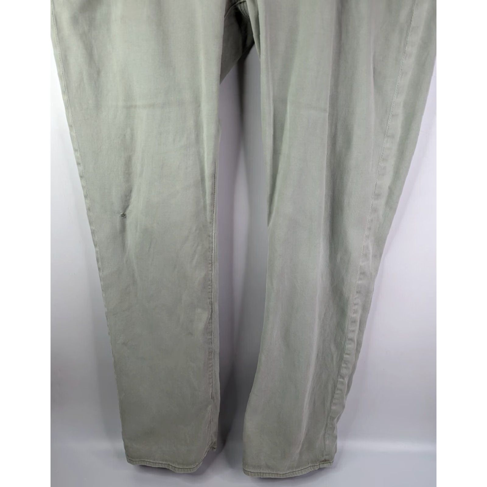 Vintage AG Adriano Goldschmied The Protege Straight Jeans Mens 40 Green 5-Pocket Regular Fit Denim Distressed Comfort Zipper Belt Loops Inseam 34 Size US 40 / EU 56 - 5 Thumbnail