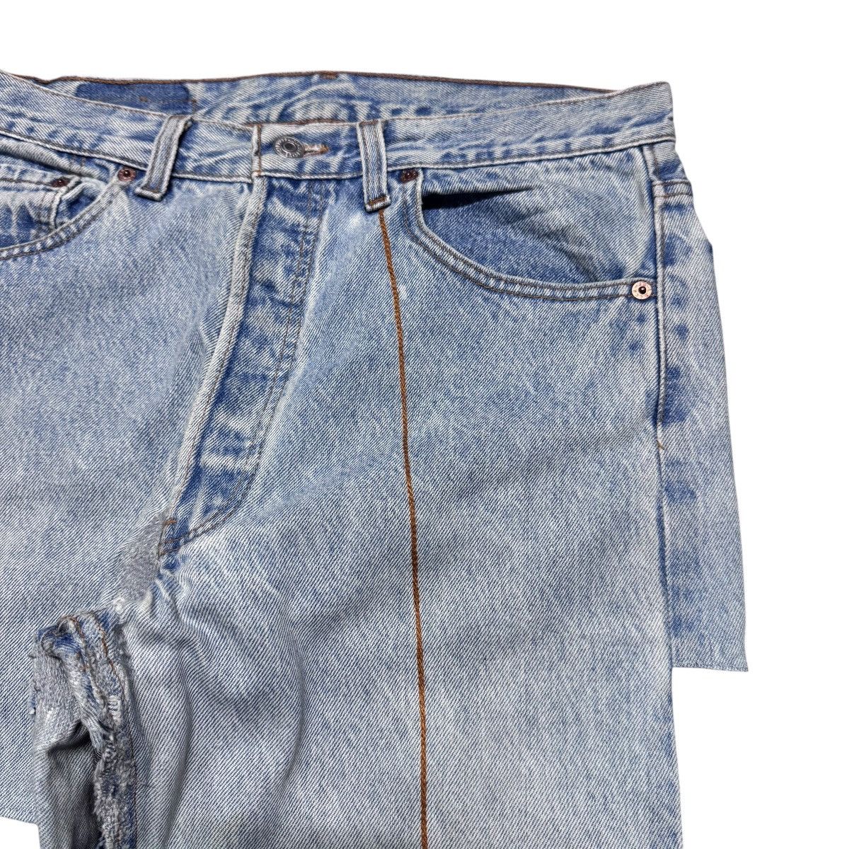 Japanese Brand Vintage Levis 501 Patchwork Jeans Remake By Kalimera Size US 31 - 5 Thumbnail
