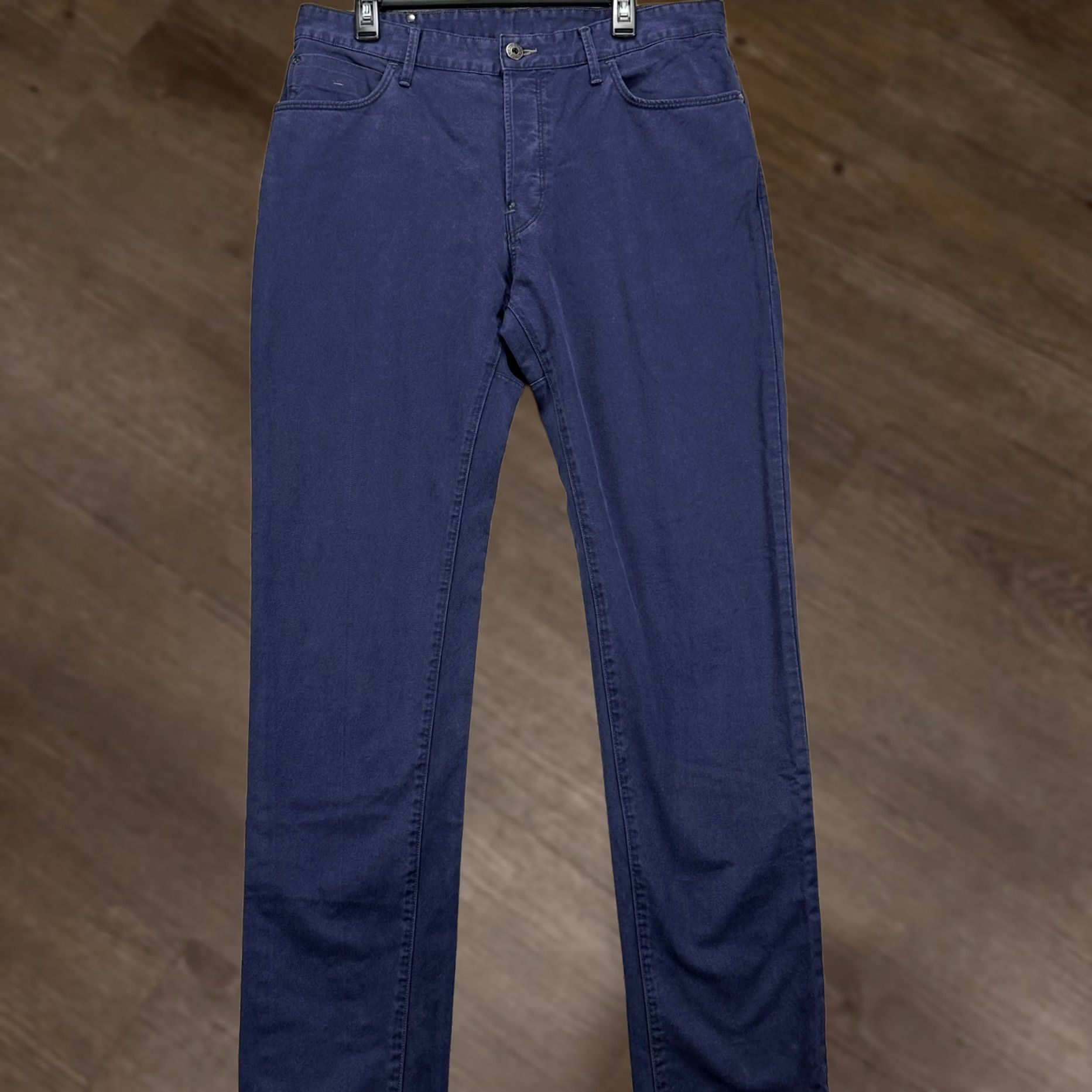 Vintage G-Star Raw Jeans Mens Blades Tapered 36X36 Blue Belted Dark Wash 5 Pocket Denim Jeans Size US 36 / EU 52 - 1 Thumbnail