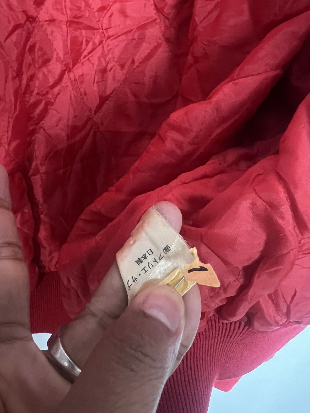 Japanese Brand Vintage Red Bomber Jacket Sab Street by Atelier Sab Size US L / EU 52-54 / 3 - 12 Thumbnail