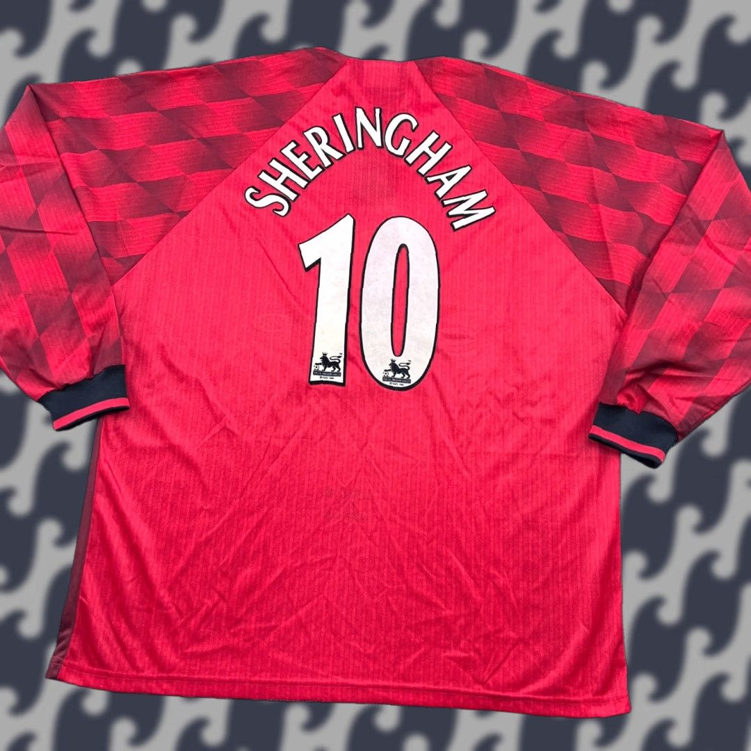 Umbro VINTAGE Umbro Manchester United Jersey Shirt XL Red Football Teddy Sheringham Long Sleeve Shirts Men's Size US XL / EU 56 / 4 - 1 Thumbnail