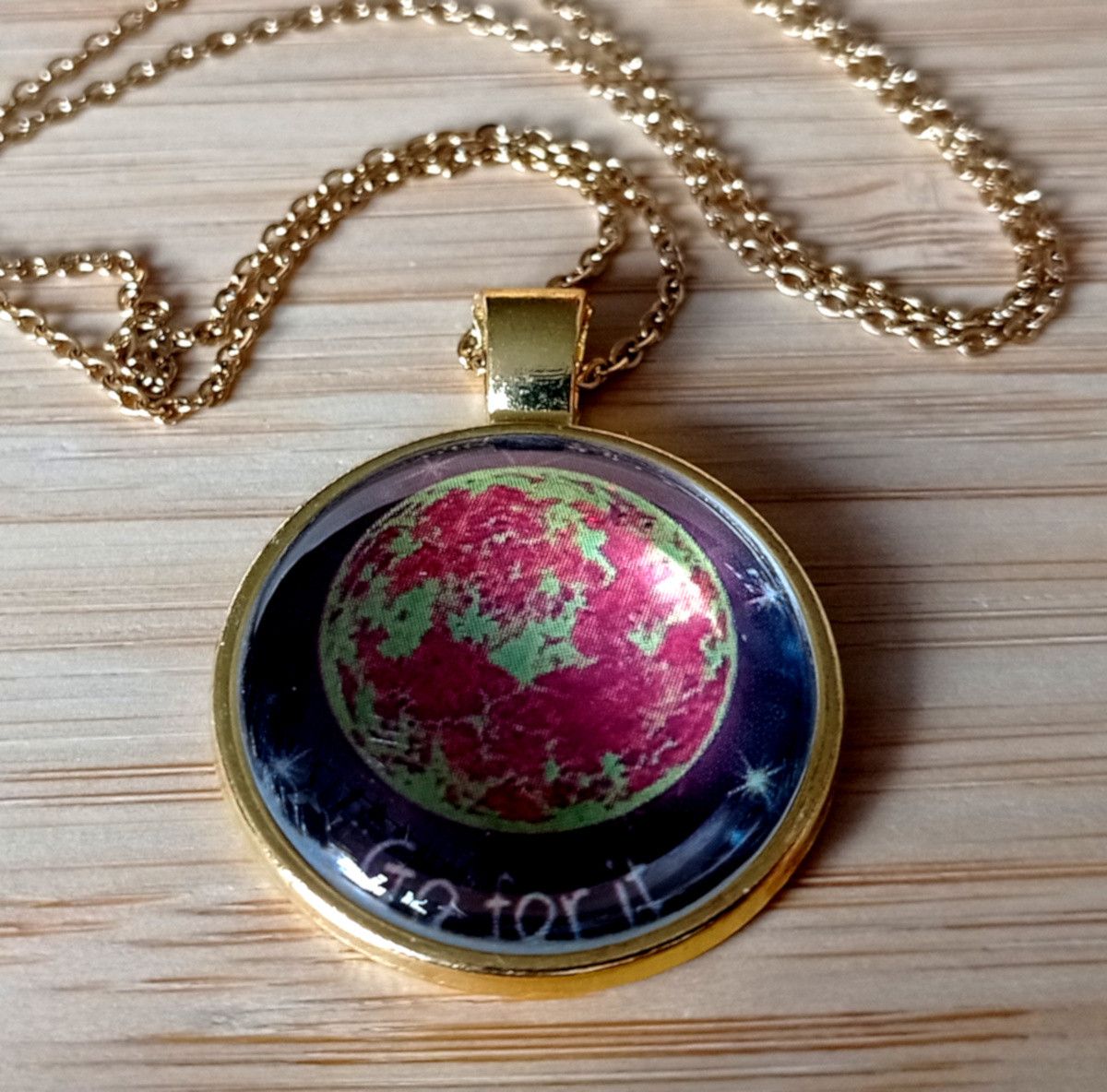 Hysteric Glamour × Japanese Brand × Vintage Punk Tiny Planet Sun Stainless Steel Gold Necklace Unique Size ONE SIZE - 2 Thumbnail