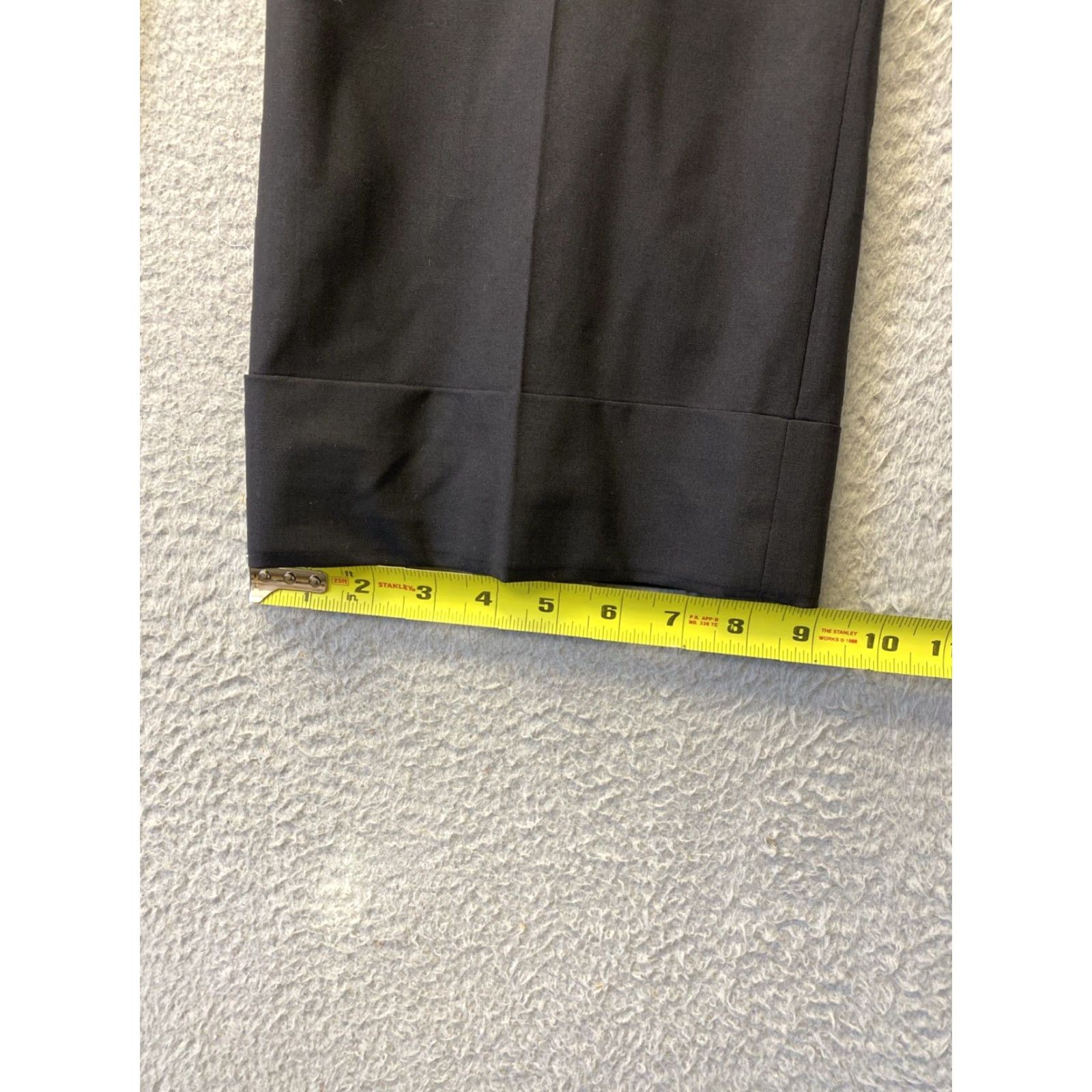 Banana Republic VINTAGE Banana Republic Martin-Fit Wide-Leg Pants Women 10 Black Cropped Pockets Dress Pants Size 32" / US 10 / IT 46 - 6 Thumbnail