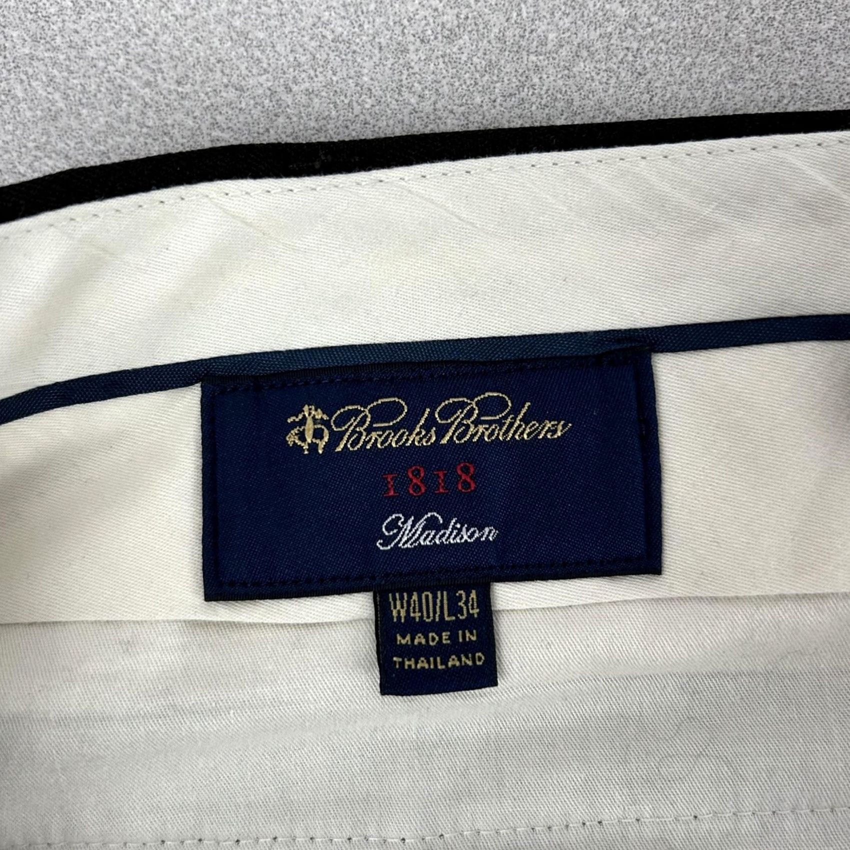 Brooks Brothers Brooks Brothers 1818 Madison Dress Pants Mens 38x29 Brown Wool Cuffed Flat Front Pockets Straight Leg Bagged Trousers Size US 38 / EU 54 - 4 Thumbnail