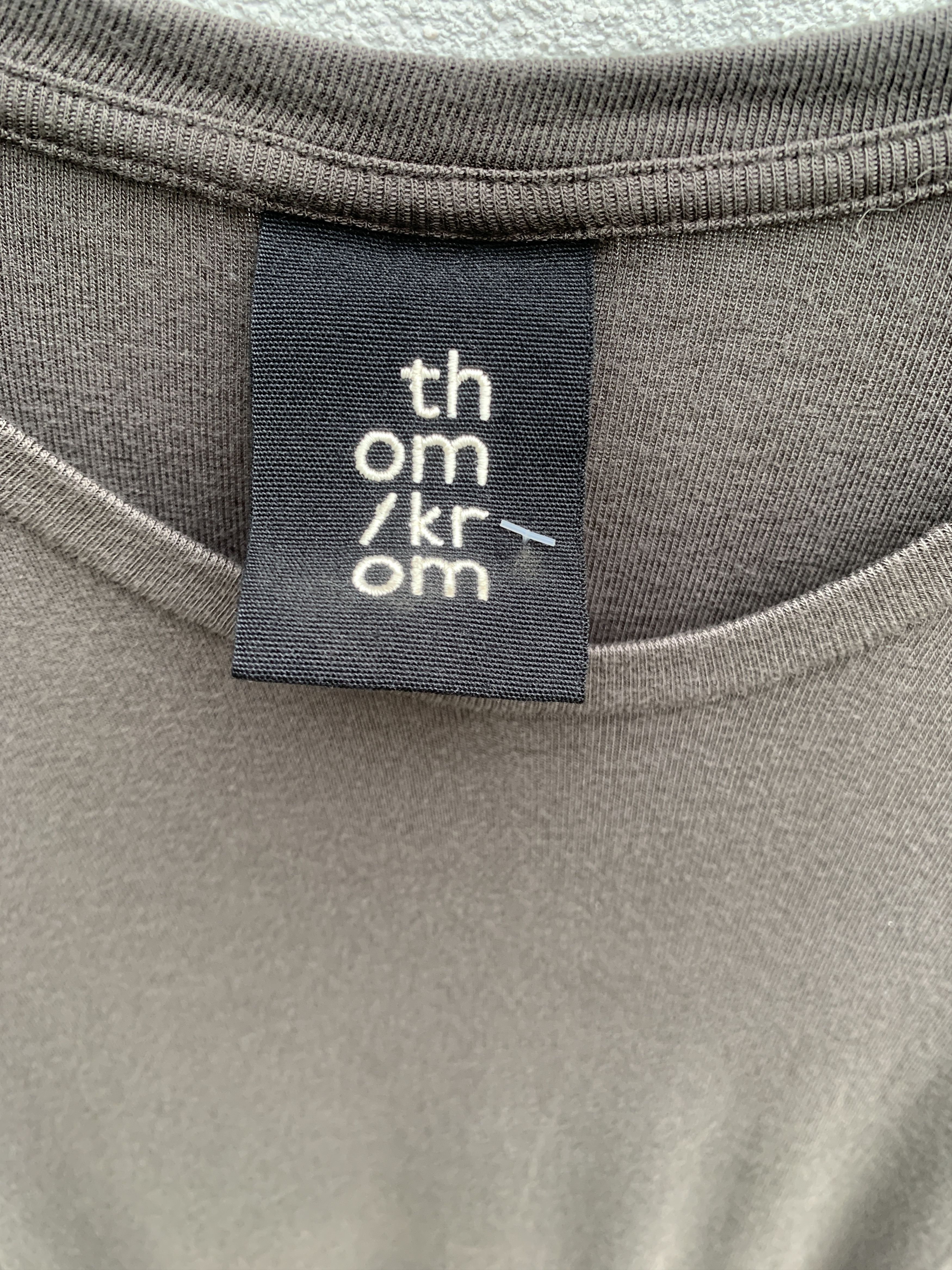 Thom Krom Thom Krom Unisex Long Sleeve T-Shirt Silk Grey Size US L / EU 52-54 / 3 - 3 Thumbnail