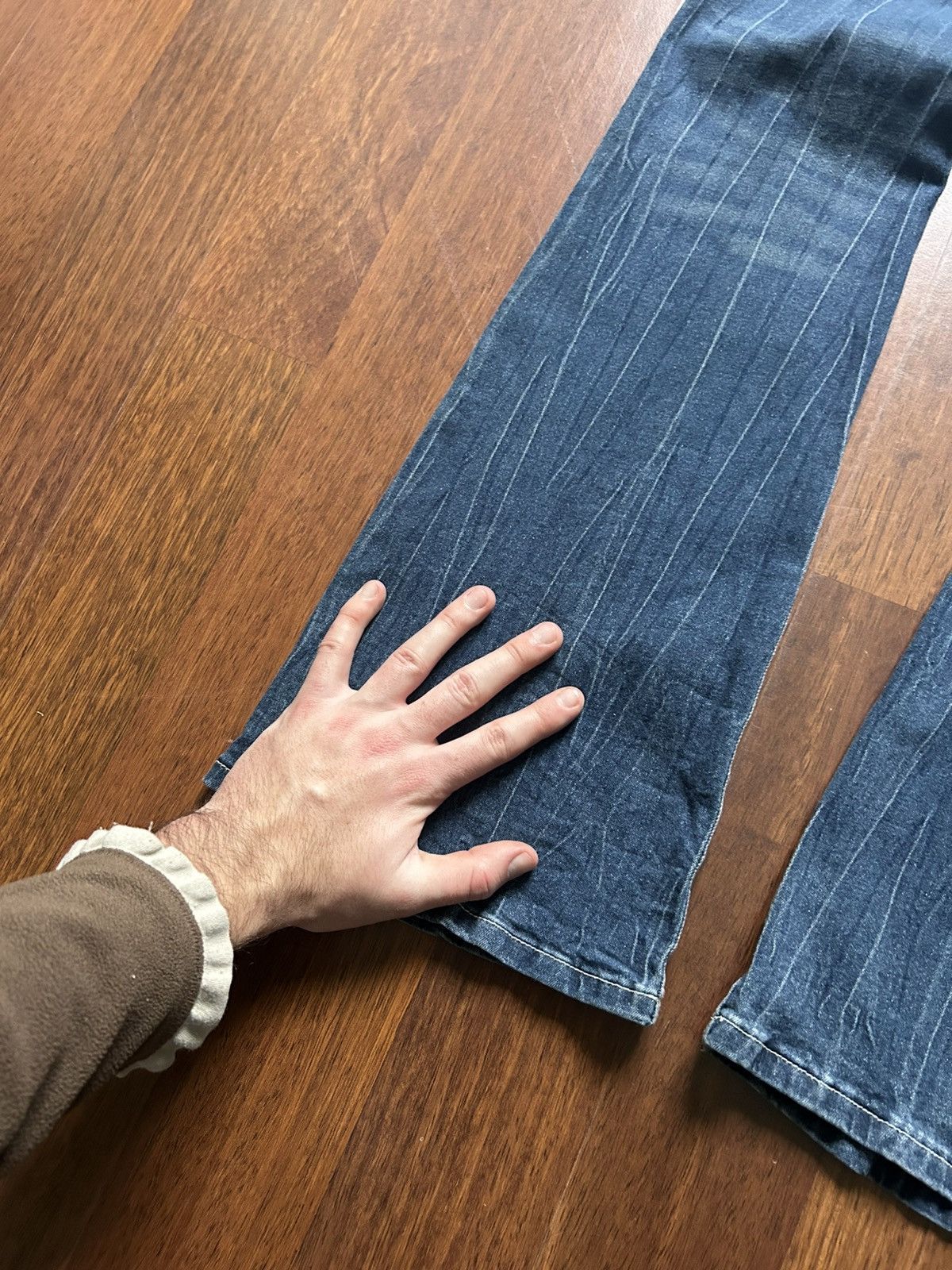 Japanese Brand Vintage Flared Boot Cut Denim Jeans Y2K Streetwear Size 38 Size 28" / US 6 / IT 42 - 4 Thumbnail