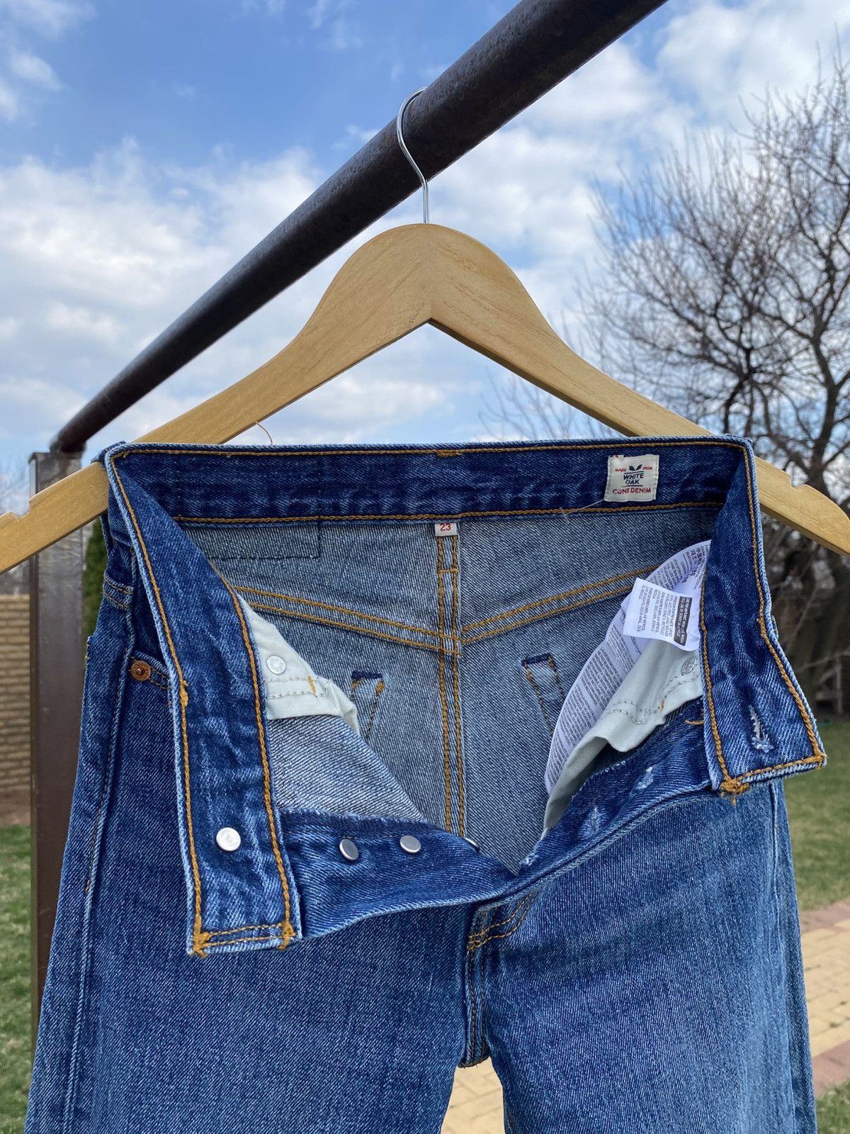 Levi's × Vintage Deadstock Levi’s White Oak Cone Denim Jeans Rare W23 XSS-XS Size 23" - 8 Thumbnail