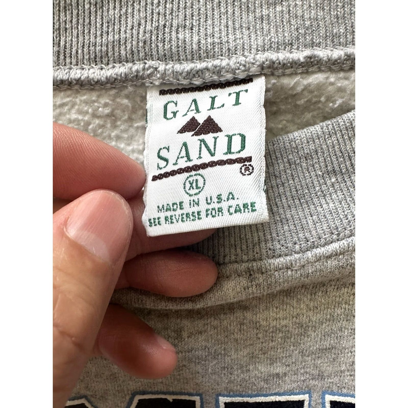 Vintage VINTAGE 80s Galt Sand University of Georgetown Hoyas Sweatshirt Shirt L Gray Mens 90s pullover Very RARE Size US L / EU 52-54 / 3 - 4 Thumbnail