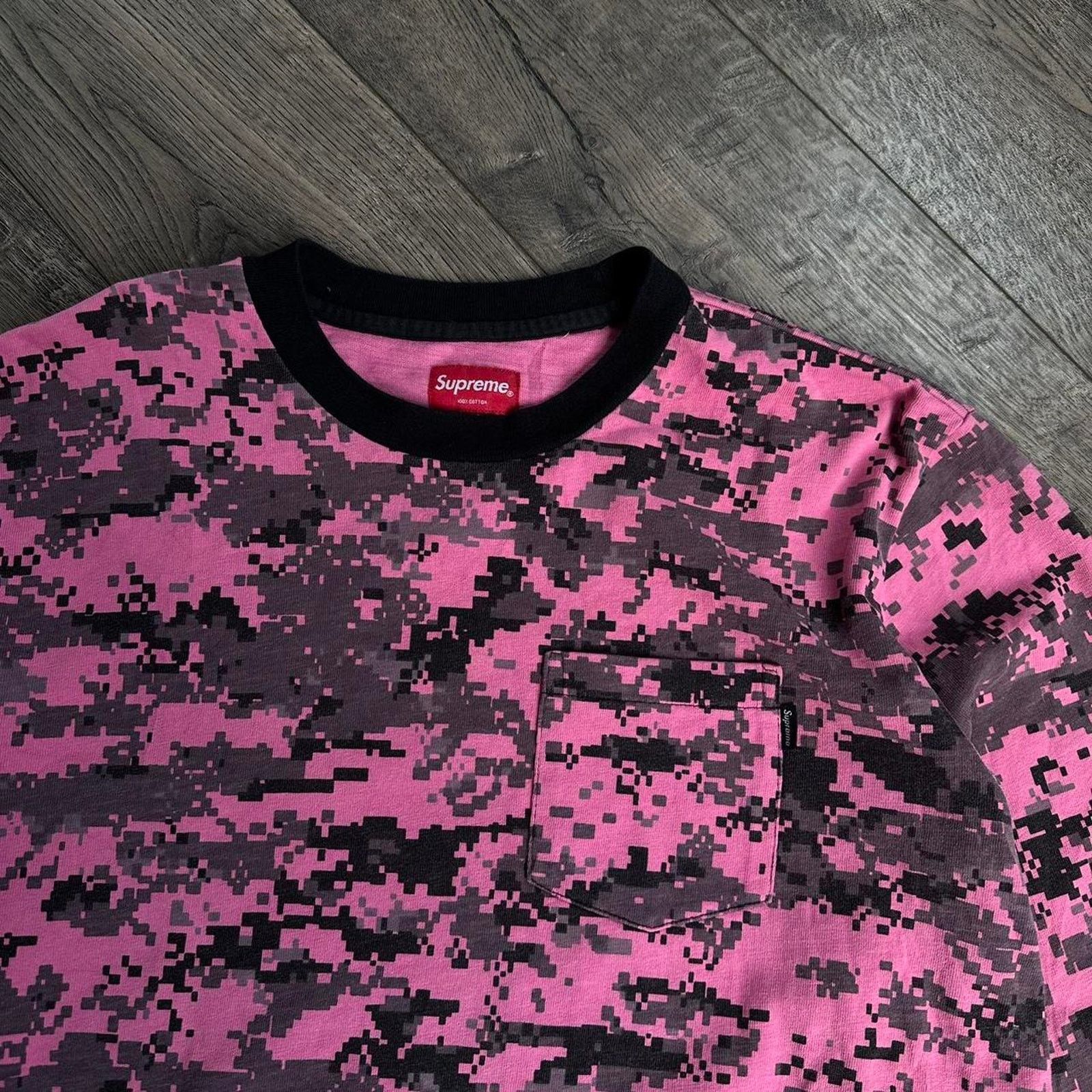 Supreme Pink Cotton Digi Camo SS17 Supreme Pocket Longsleeve Shirt Size US M / EU 48-50 / 2 - 3 Thumbnail