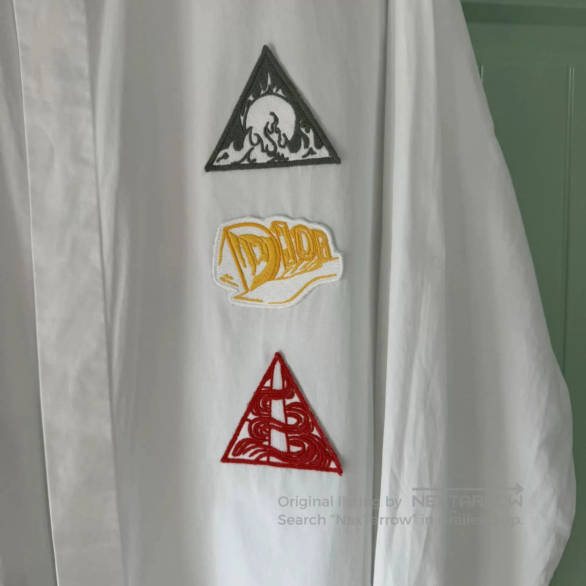 Dior Dior White Triangle Embroidery Shirt. Size S / US 4 / IT 40 - 7 Thumbnail