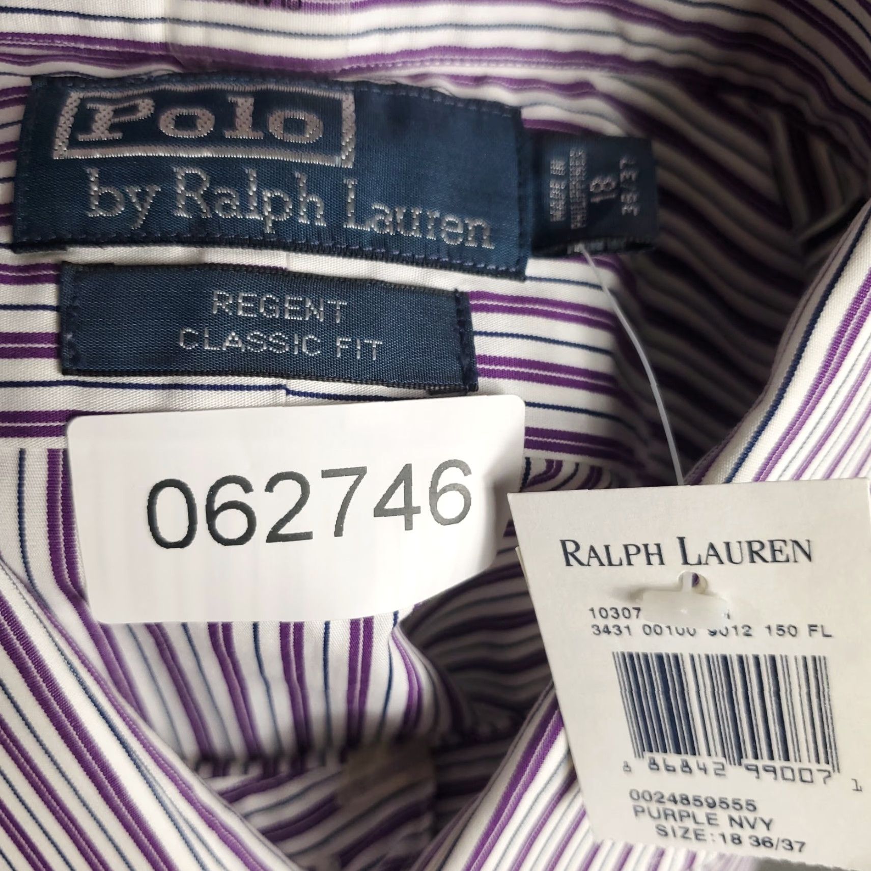 Ralph Lauren Ralph Lauren Dress Shirt Mens Size 18 Purple Striped Button-Up Long Sleeve Size US XXL / EU 58 / 5 - 7 Thumbnail