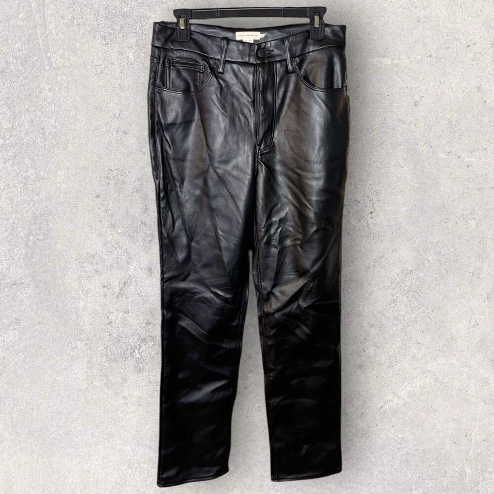 Good American NWT Good American Icon Faux Leather Pants- Size 10/30 Size 32" / US 10 / IT 46 - 1 Thumbnail