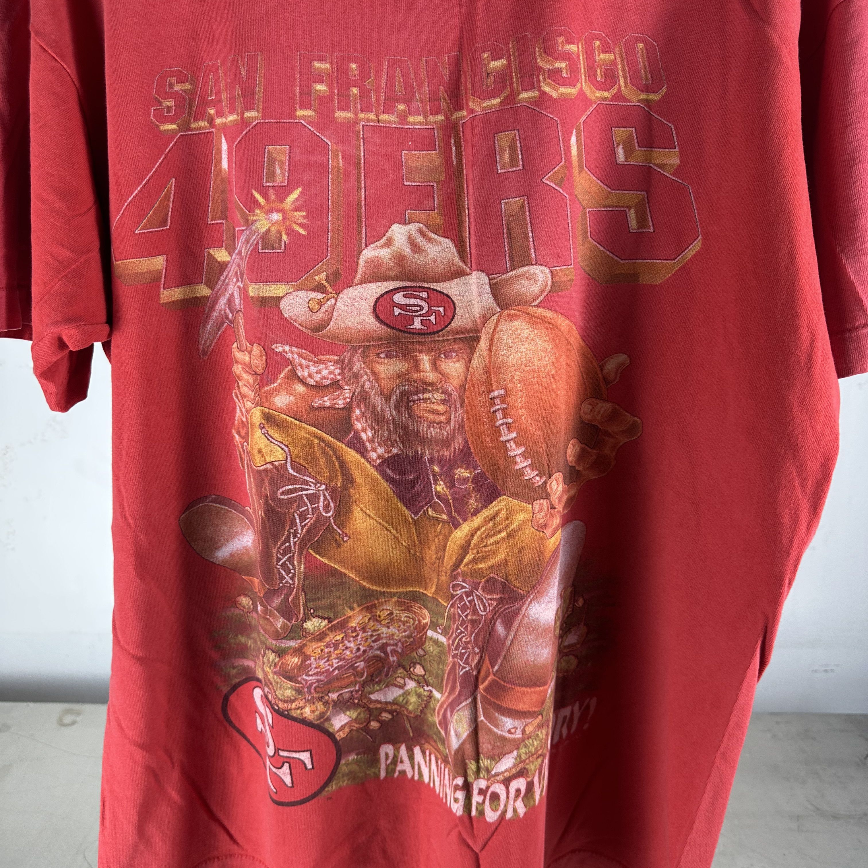 Vintage ​90s San Francisco 49ers NFL Panning For Victory! T-Shirt Size US L / EU 52-54 / 3 - 2 Thumbnail