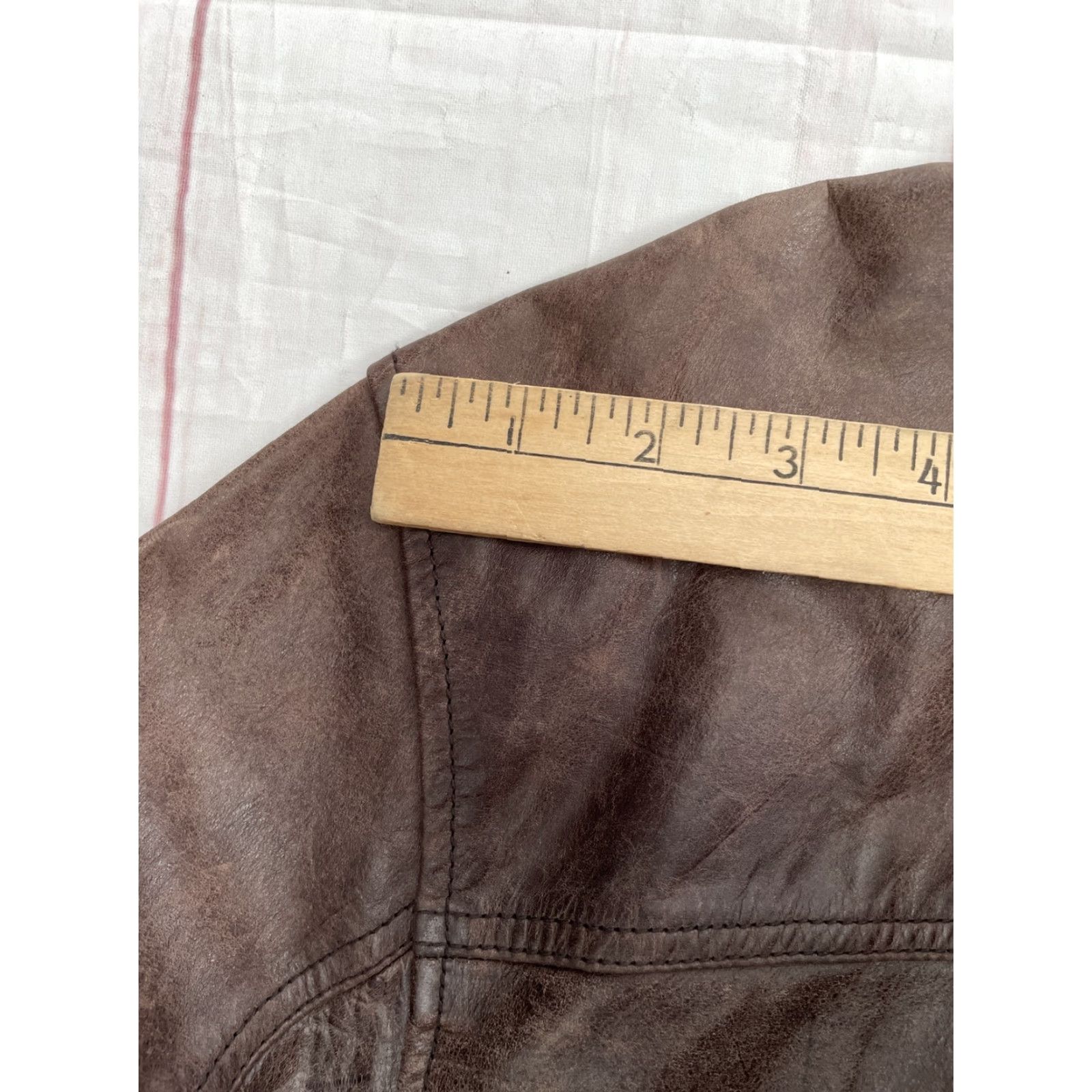 Calvin Klein VINTAGE Calvin Klein Brown Leather Chore Jacket Bomber Motorcycle Men’s Medium Size US M / EU 48-50 / 2 - 7 Thumbnail
