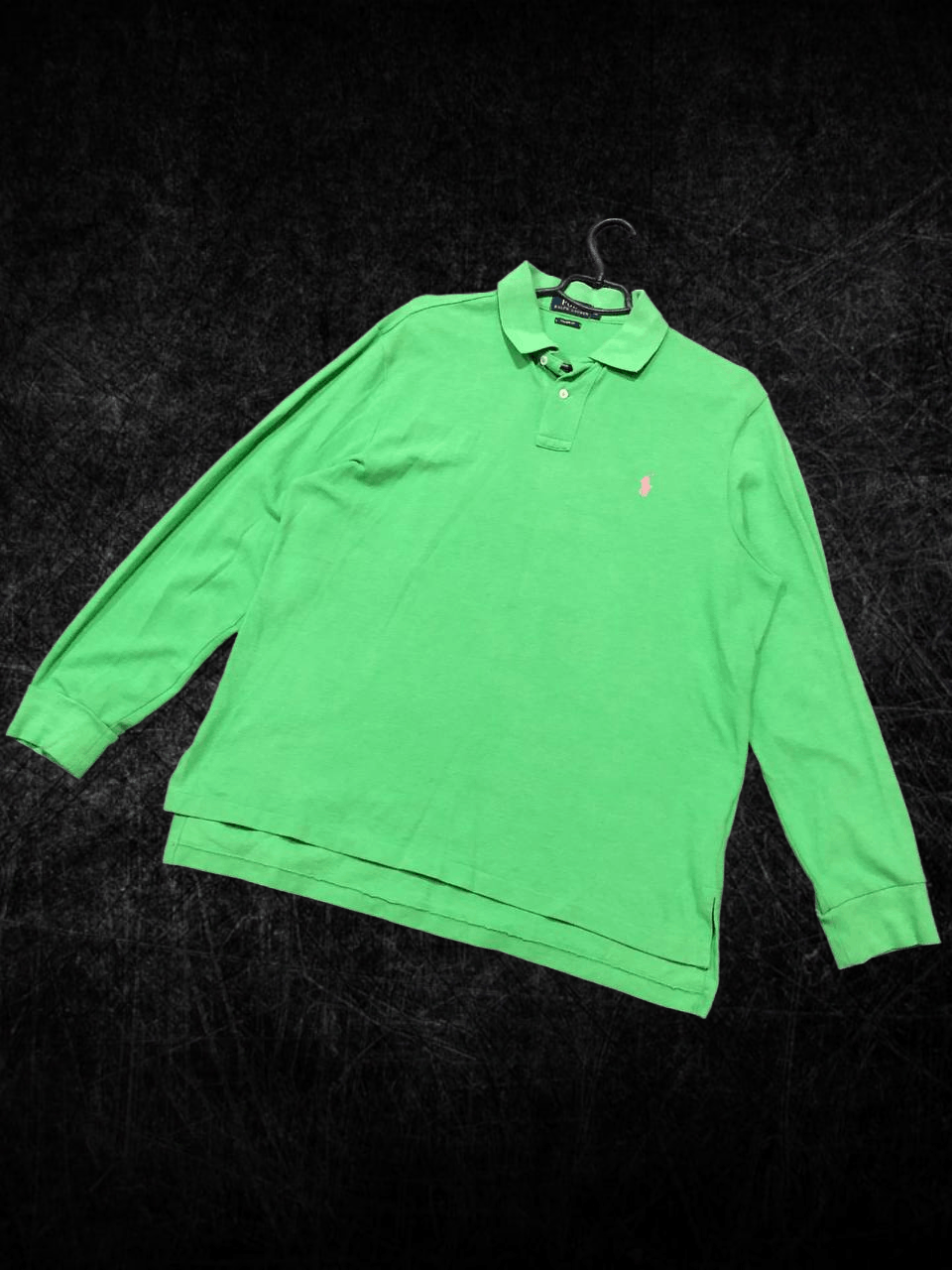 Polo Ralph Lauren Green Logo Long Sleeve Custom Fit Polo Ralph Lauren Size US XL / EU 56 / 4 - 1 Thumbnail