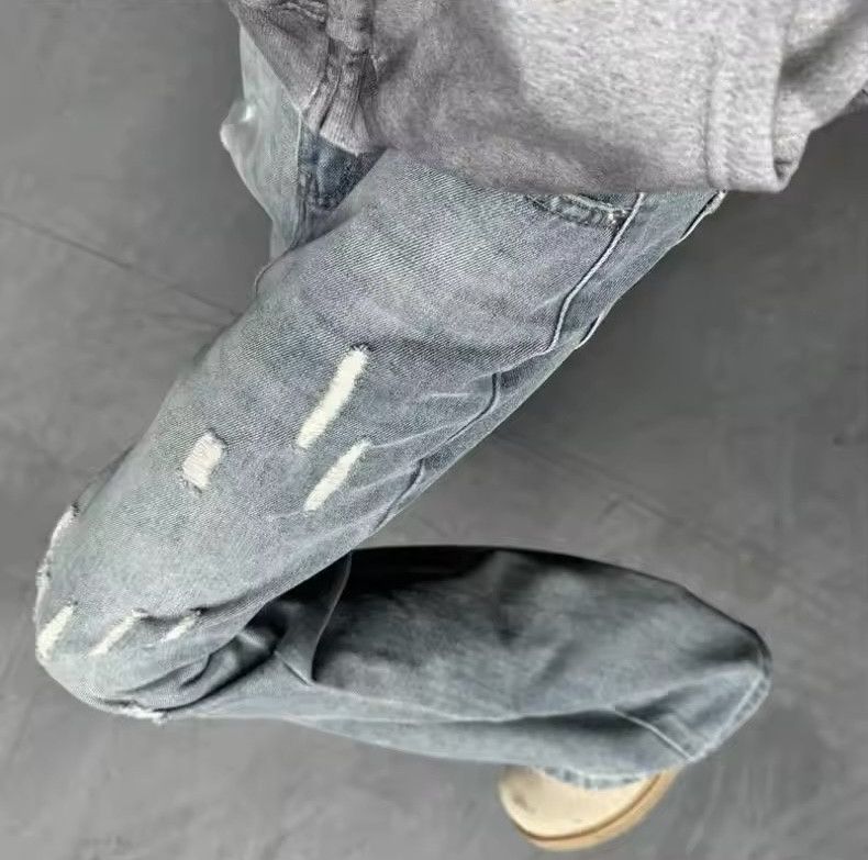 Jean × Vintage Retro Washed Blue Baggy Denim Size US 31 - 3 Thumbnail