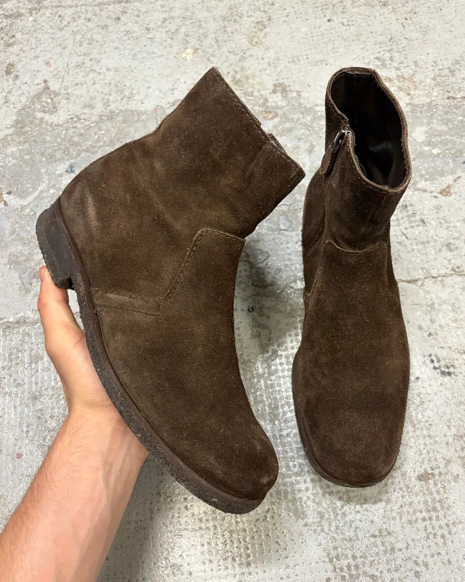 Prada 2000s Prada Brown Suede Leather Ankle Boots Size US 7 / EU 40 - 1 Thumbnail