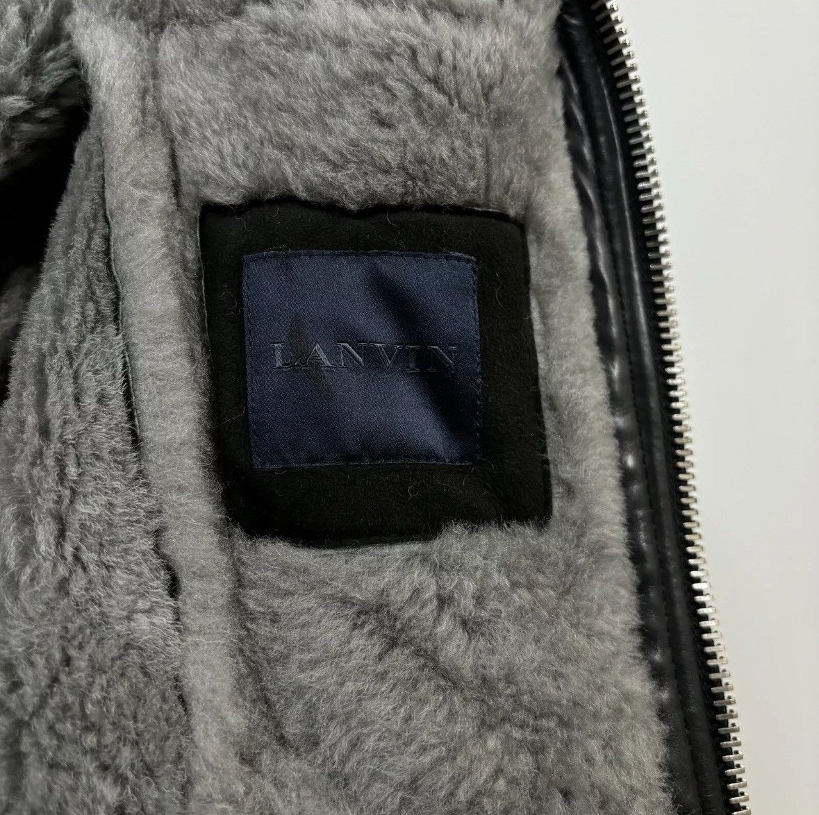 Lanvin Lanvin Lambskin Shearling Leather Jacket Anthracite Size 46 Size US S / EU 44-46 / 1 - 4 Thumbnail