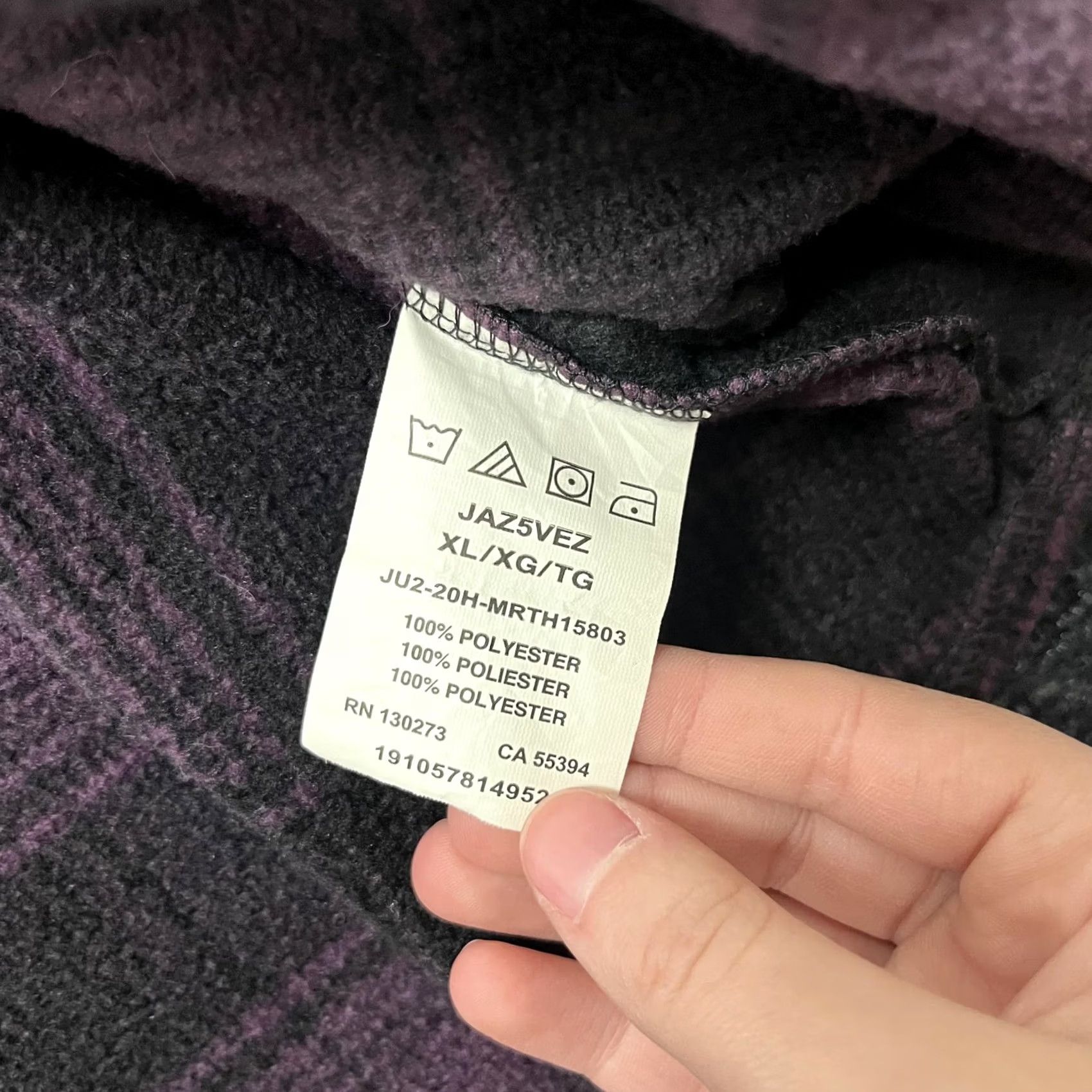 Wrangler Wrangler Shirt Womens XL Purple Black Plaid Fleece Button Up Long Sleeve Top Size XL / US 12-14 / IT 48-50 - 4 Thumbnail